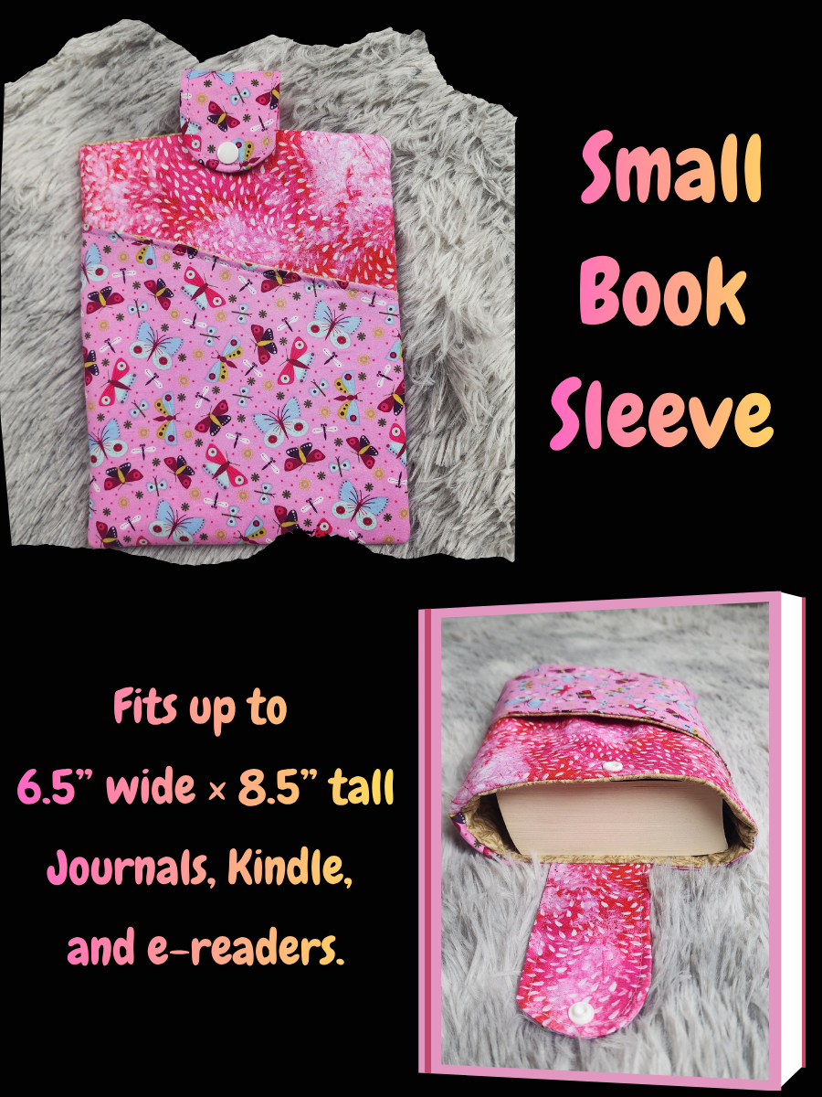 Small Book Sleeve - Pink Butterfly