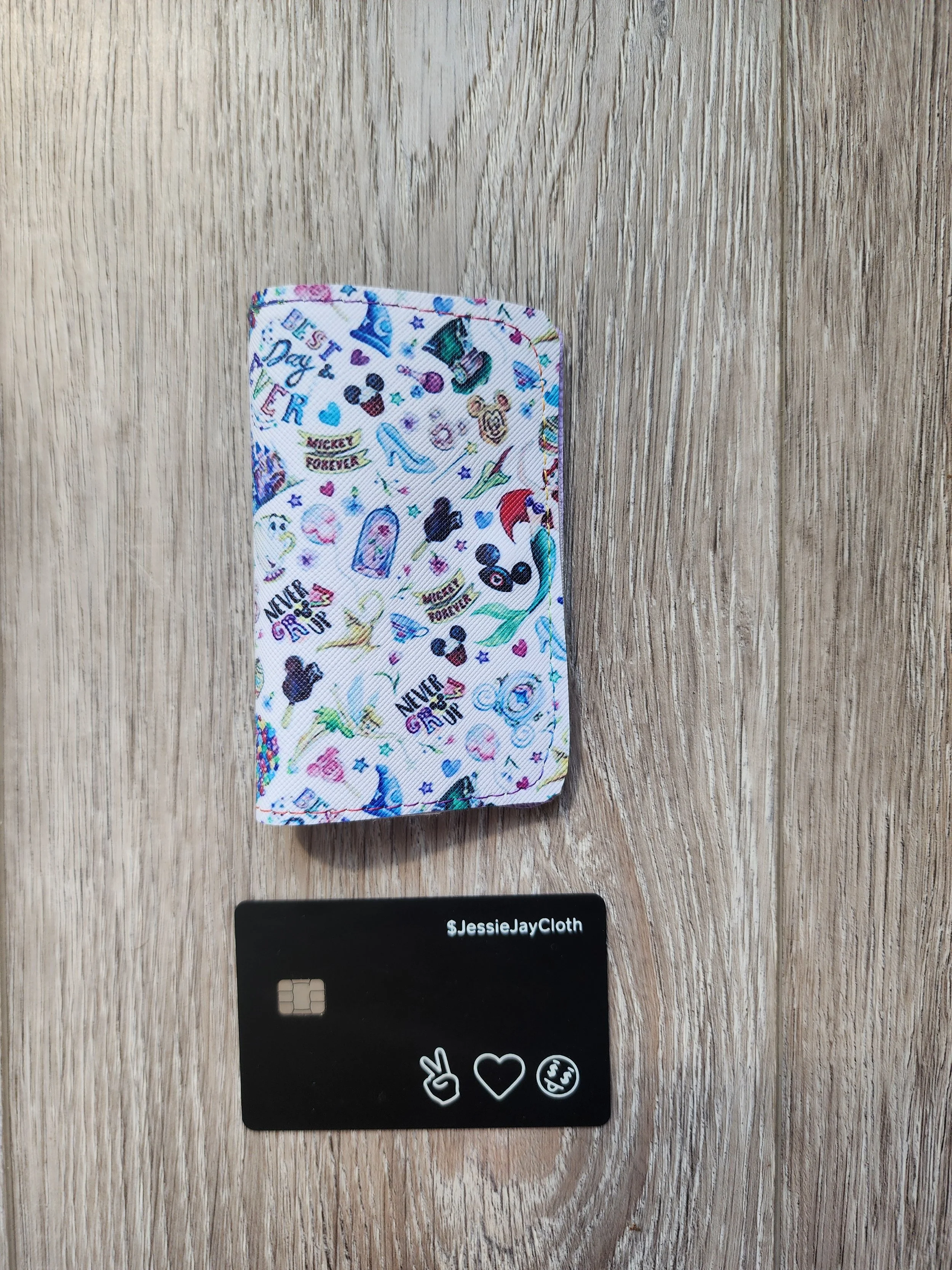Minimalist Card Wallet | Holds 16–18 Cards | Theme Park Mash-up