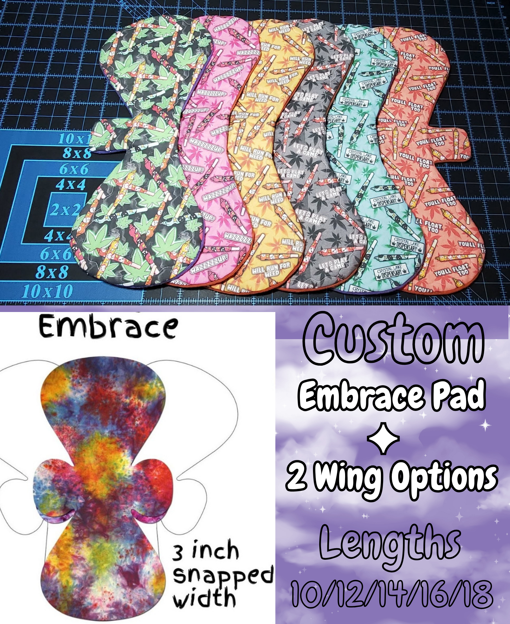 Custom Embrace Cloth Pad | 2 Wing Options