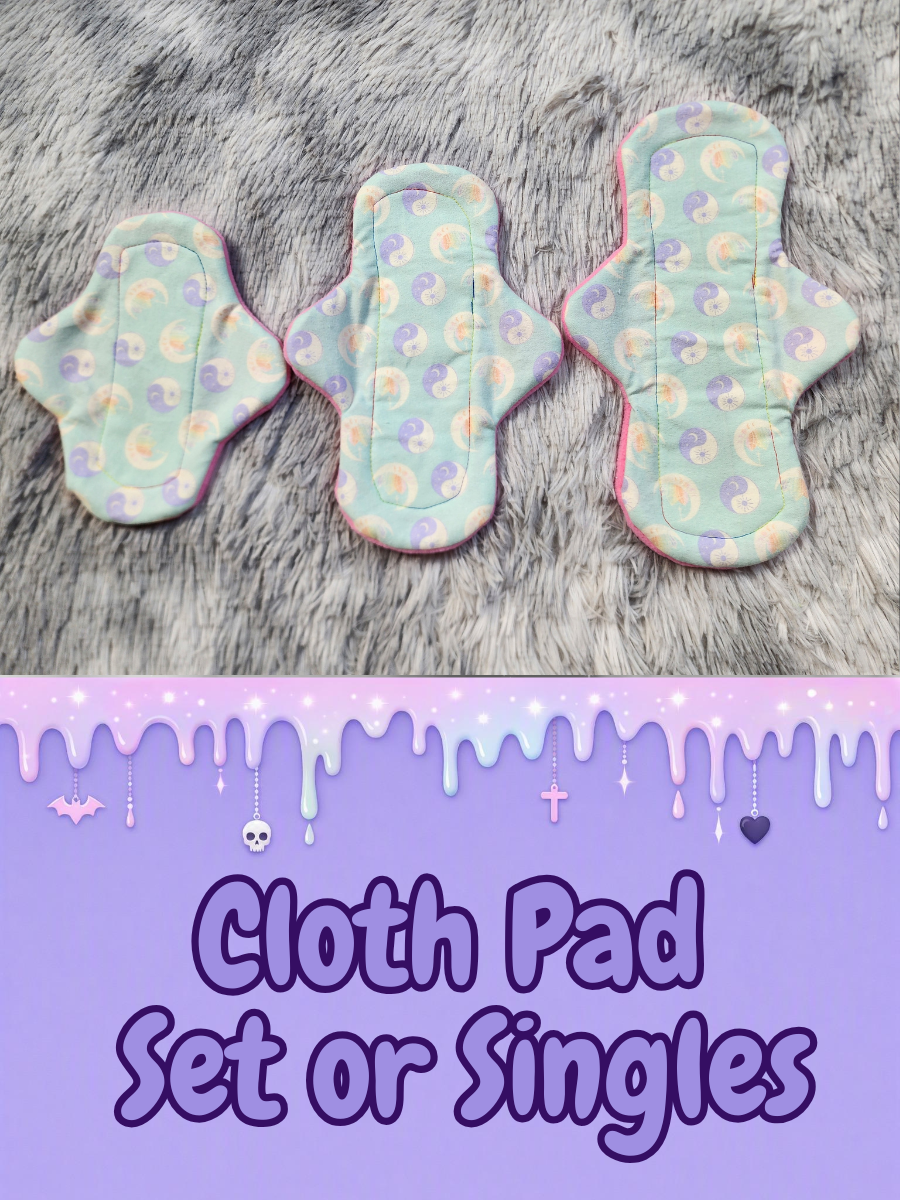 Classic Curvy Cloth Pad - Yin & Yang Pastel