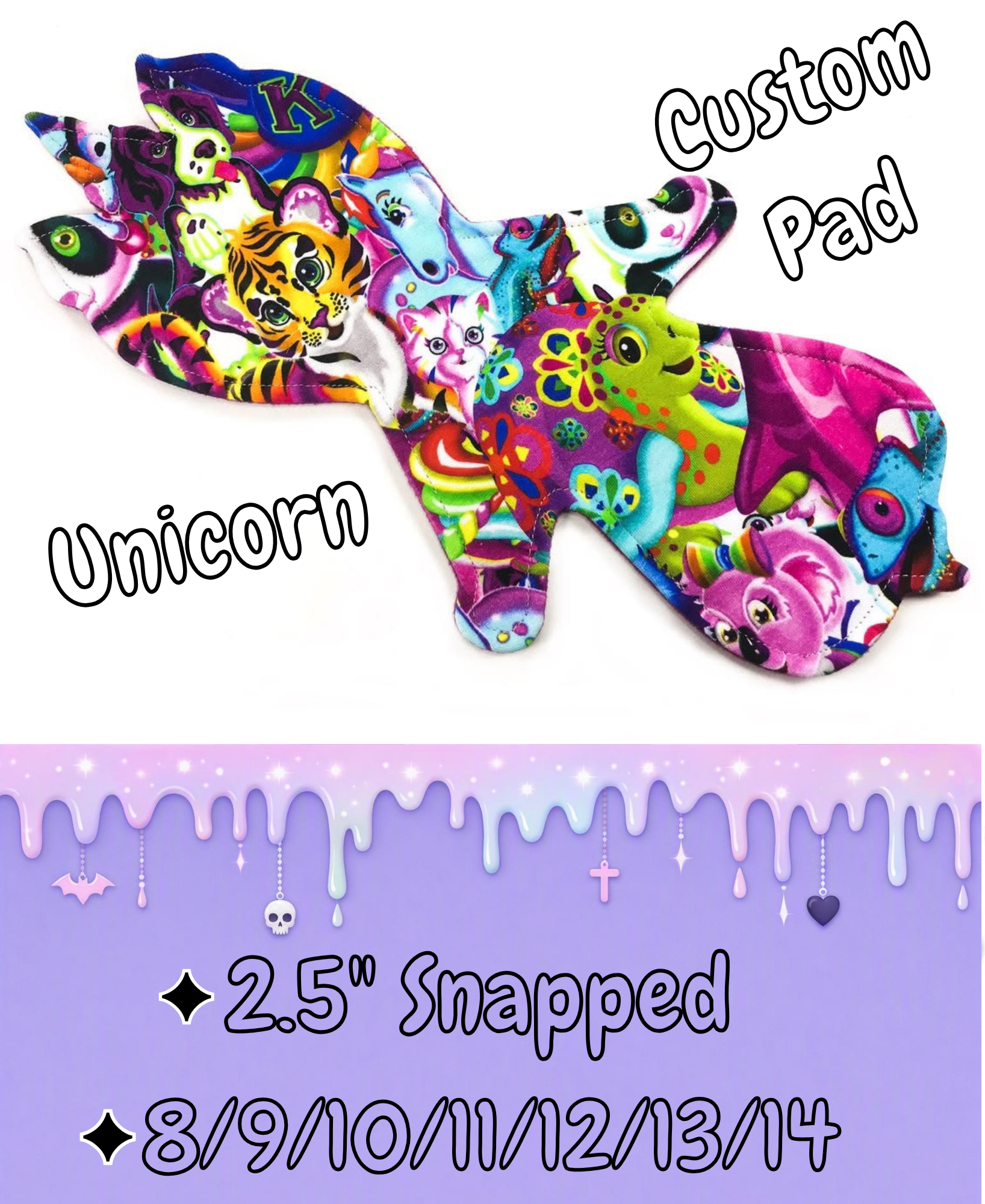 Custom Unicorn Cloth Pad