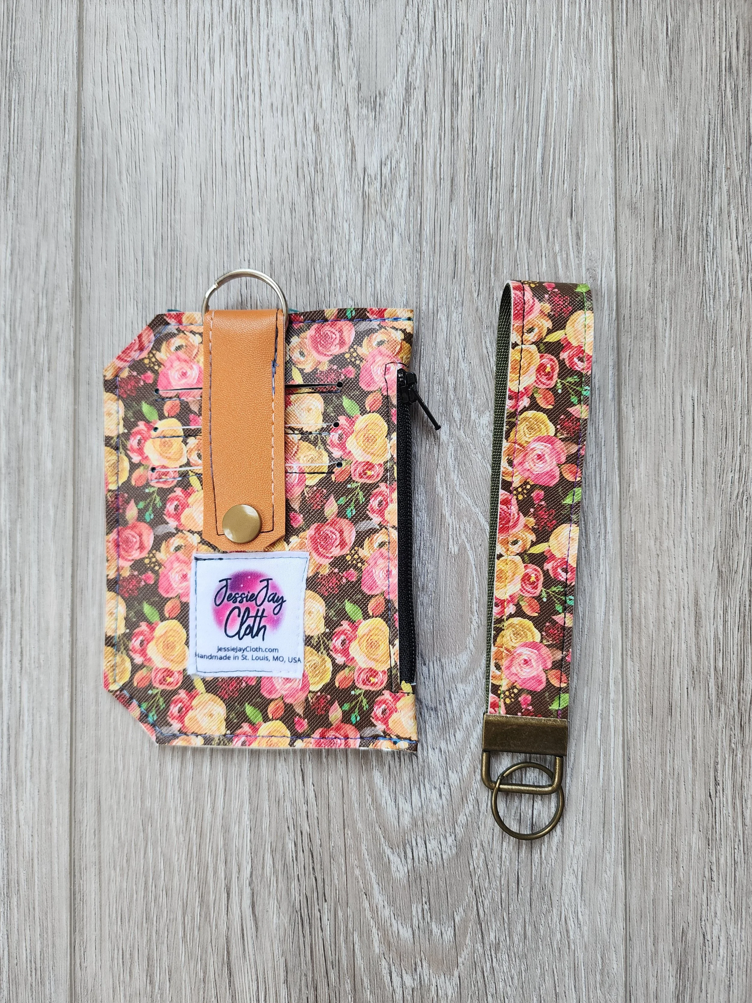 Pocket Pal Wallet + Wristlet Key Fob | Sunset Rose Garden