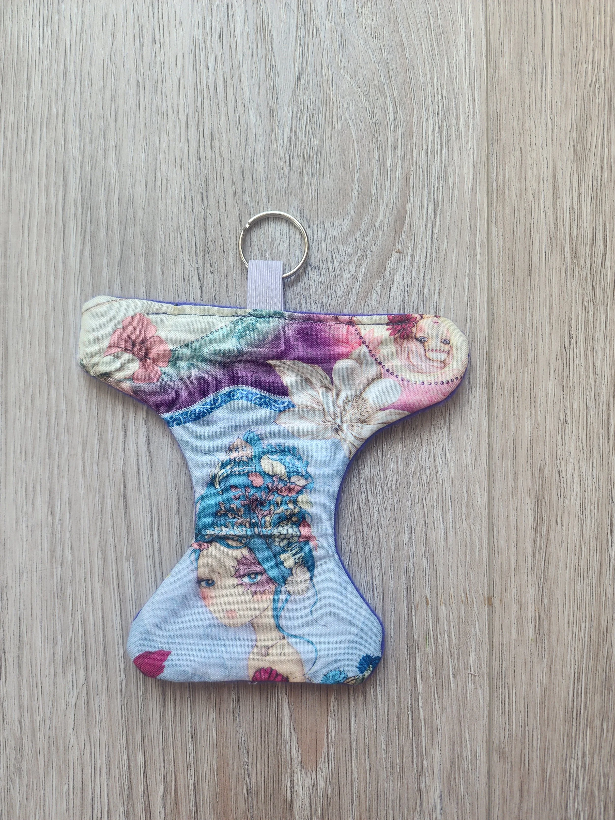 Doll Cloth Diaper Keychain | Vintage Doll