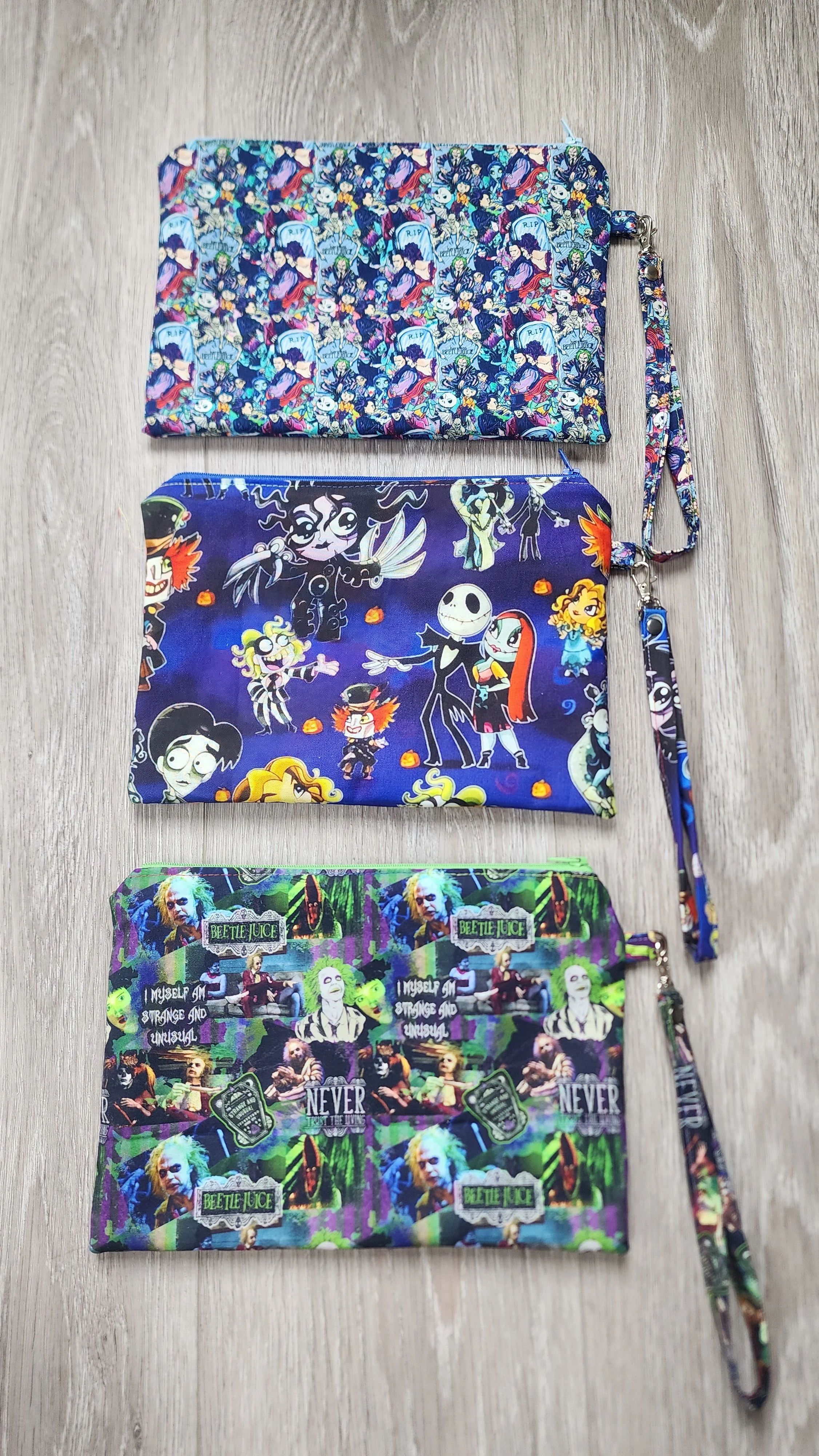 Choose your print 10x7 Wristlet Pouch | NBC, Beetle, Mashup
