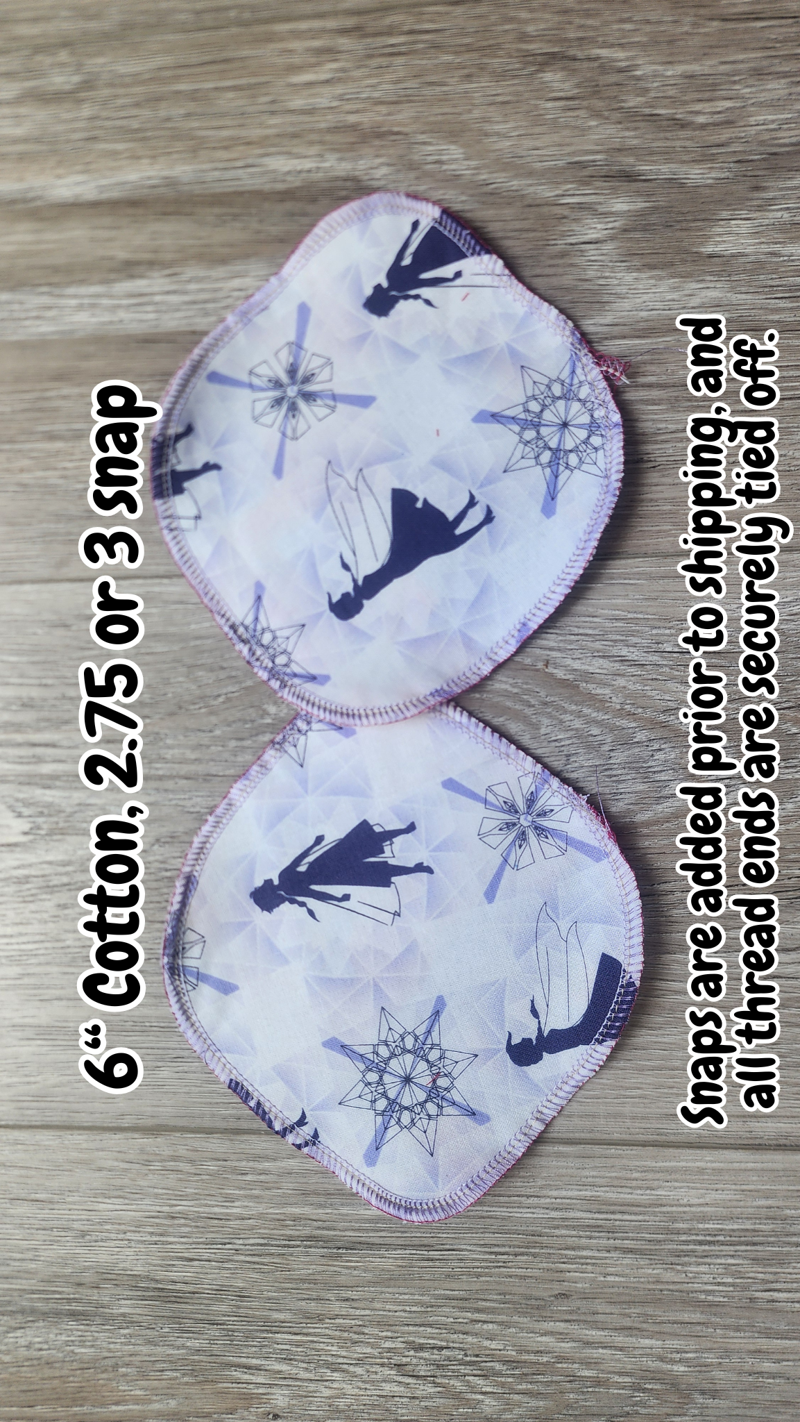 6 Inch Reusable Daily Panty Liners | Cotton, 2.75" or 3" Snap