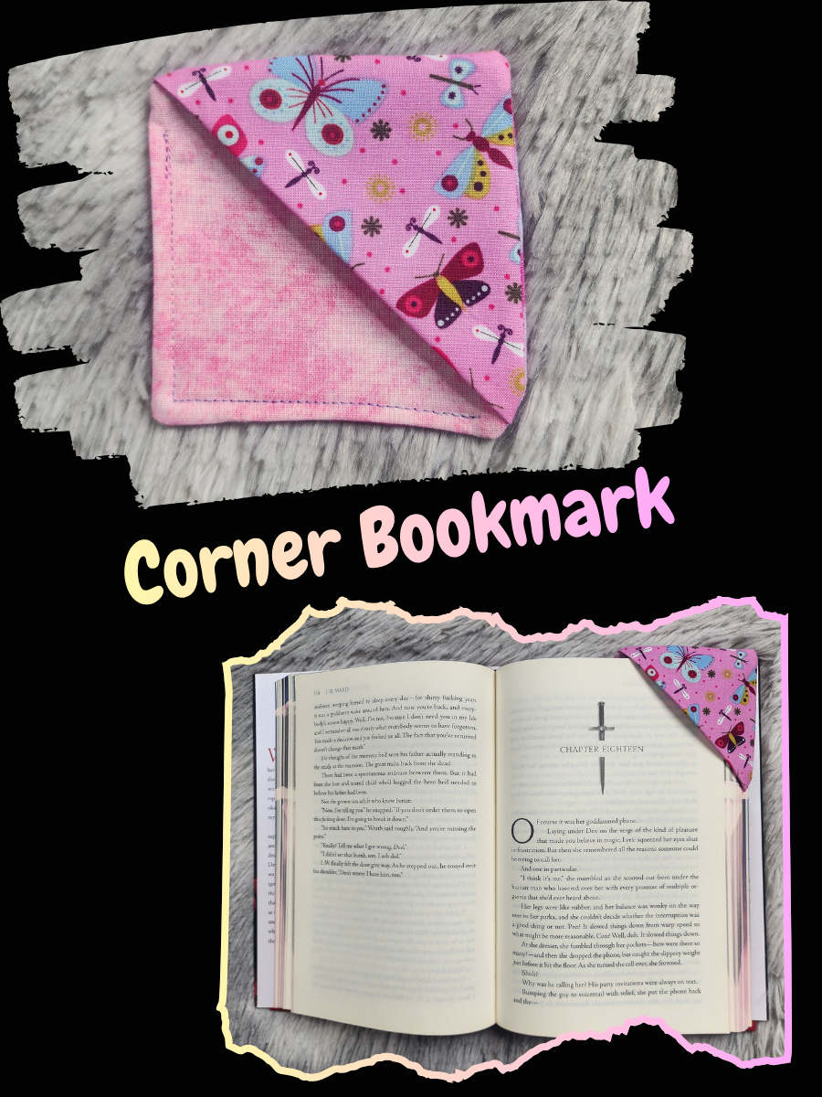 Corner Bookmark - Pink Butterfly