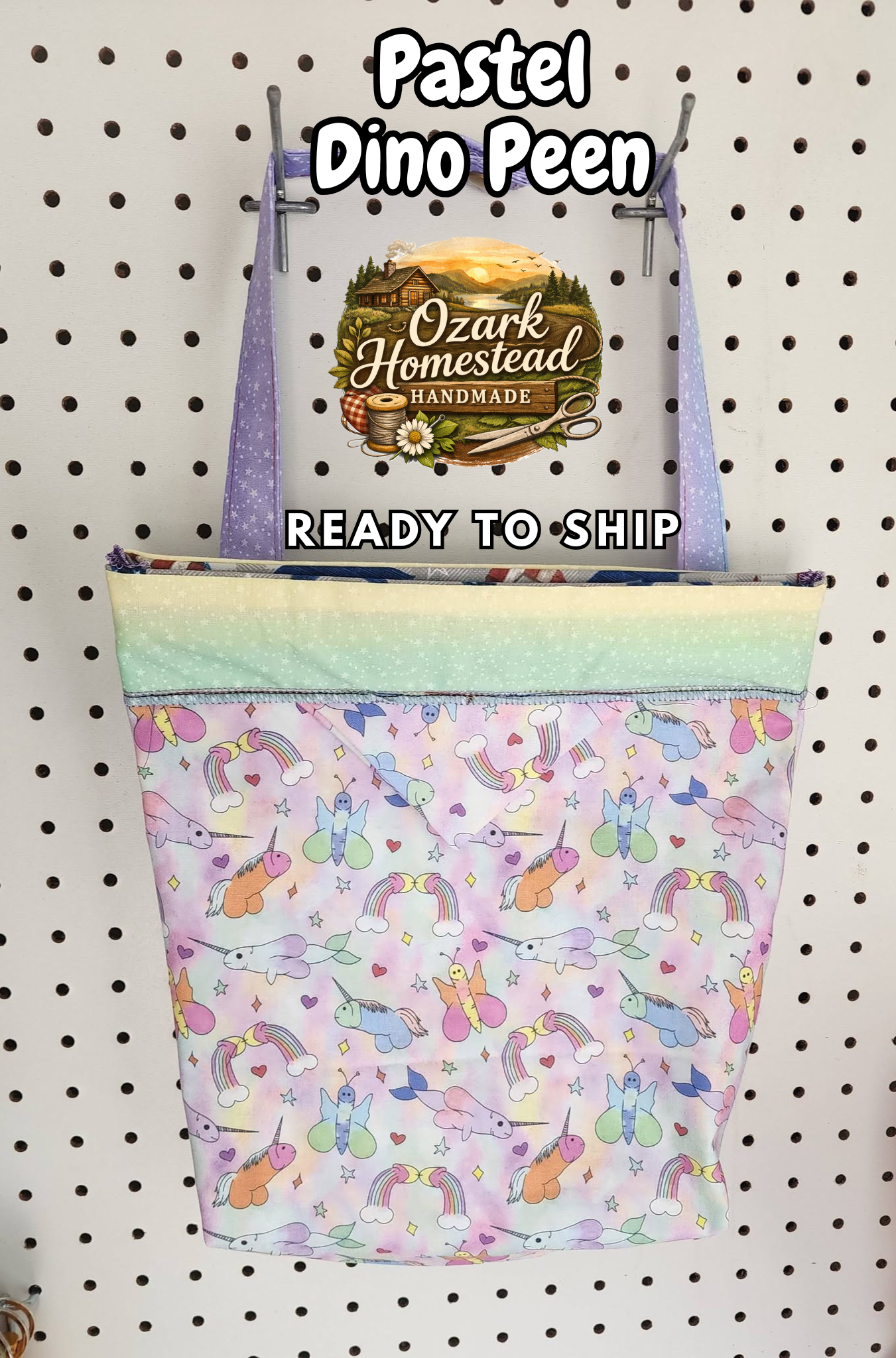 Snap‑Closed Hanging Car Trash Bag | Adult Humor Dino Peen