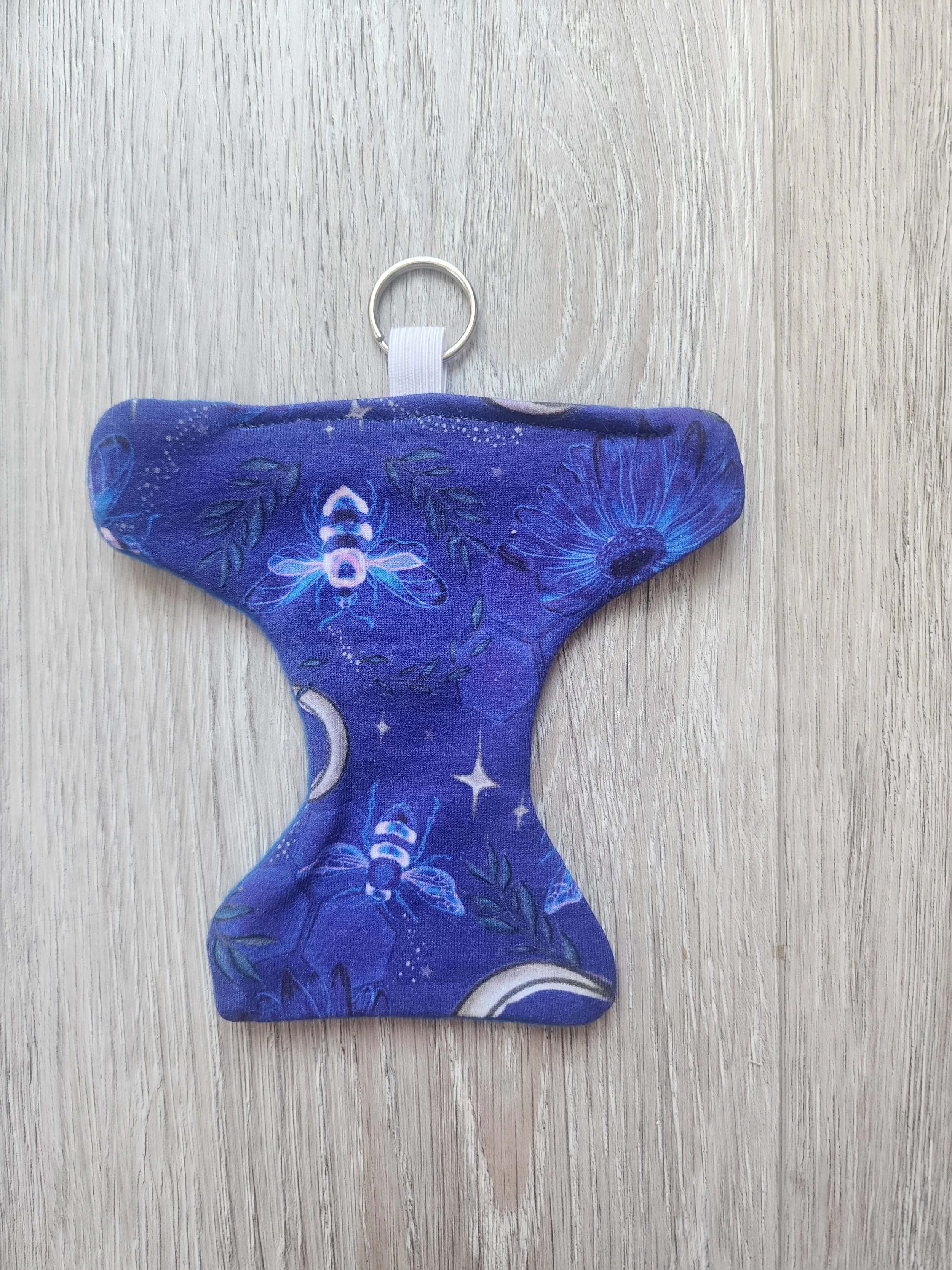 Doll Cloth Diaper Keychain | Custom Print, Celestial Night Bees
