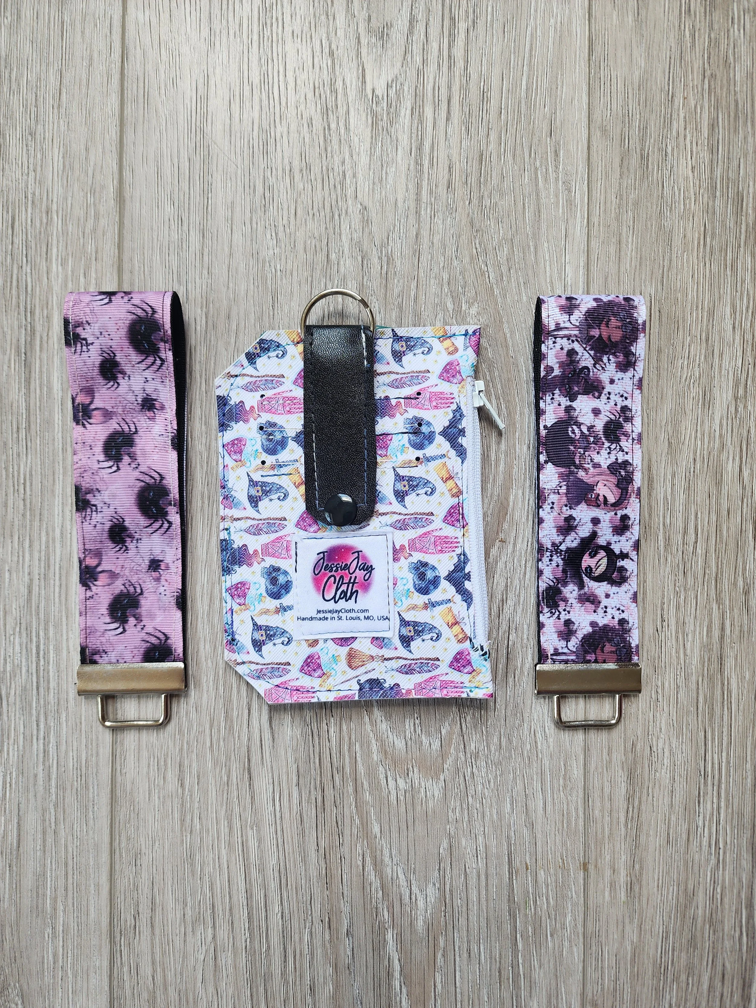 Pocket Pal Wallet + Wristlet Key Fob | Witch Icons, Spider, Halloween Girls