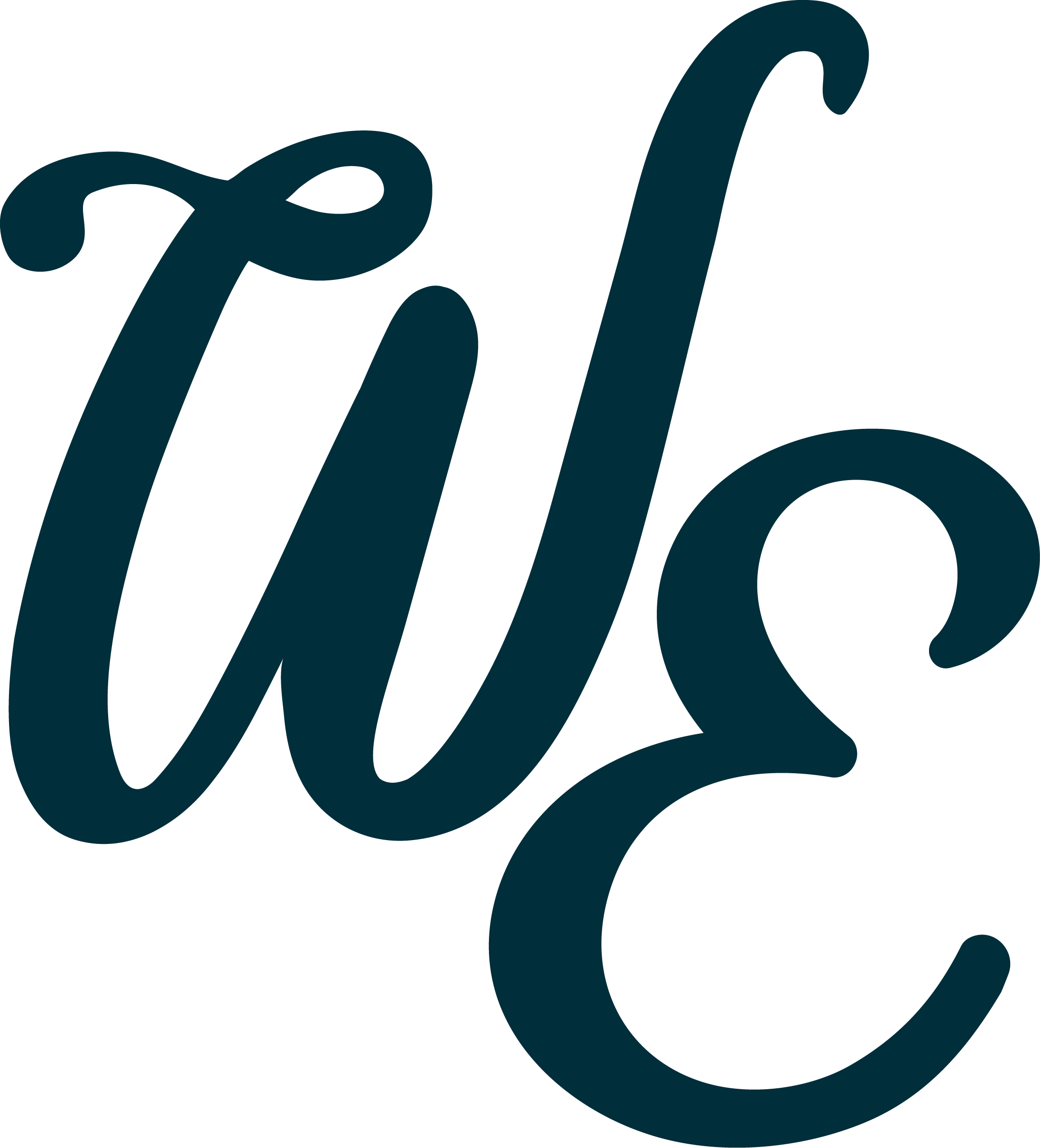 Close-up of the word 'real' in stylized, dark teal cursive lettering on a black background.