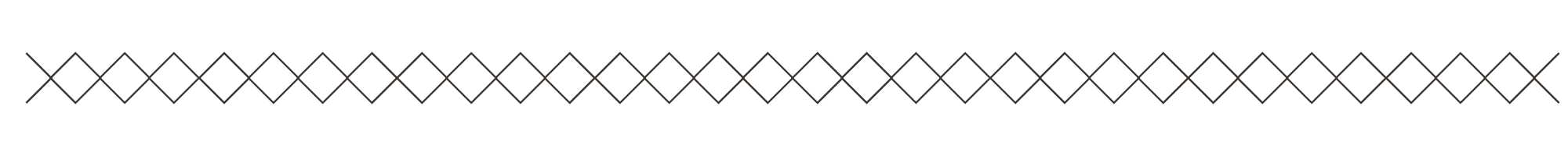 Close-up of a black lattice pattern border on a fabric or material.