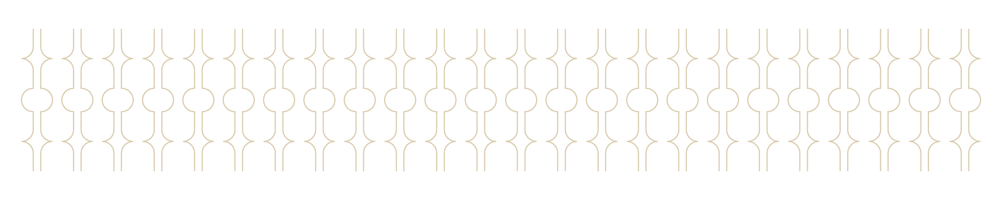 A pattern of beige geometric shapes on a black background resembling interconnected luxury wall decor.