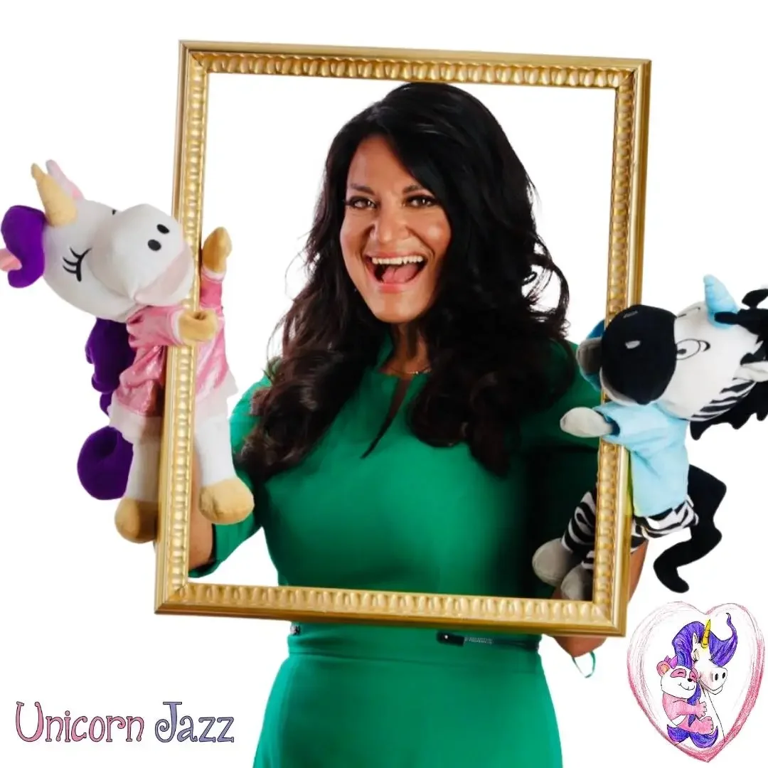 Lisa Caprelli with Unicorn Jazz and Trezekke puppets