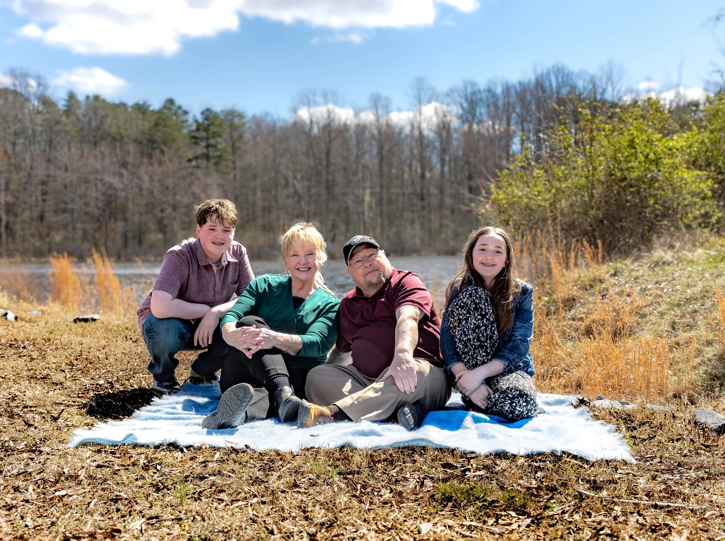 Three-Generation Family Portrait Session at Izaak Walton League, Spotsylvania, VA
