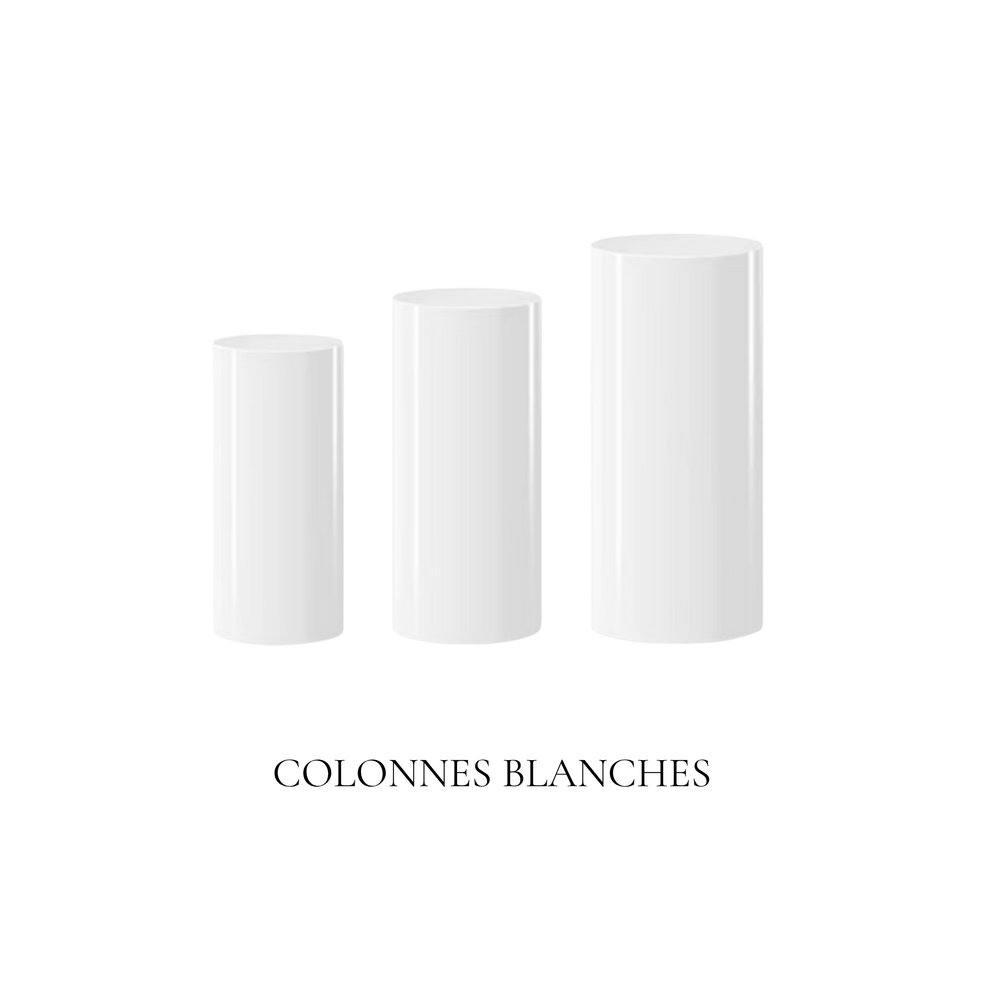 Colonnes blanches pour mariage evenements laurentides