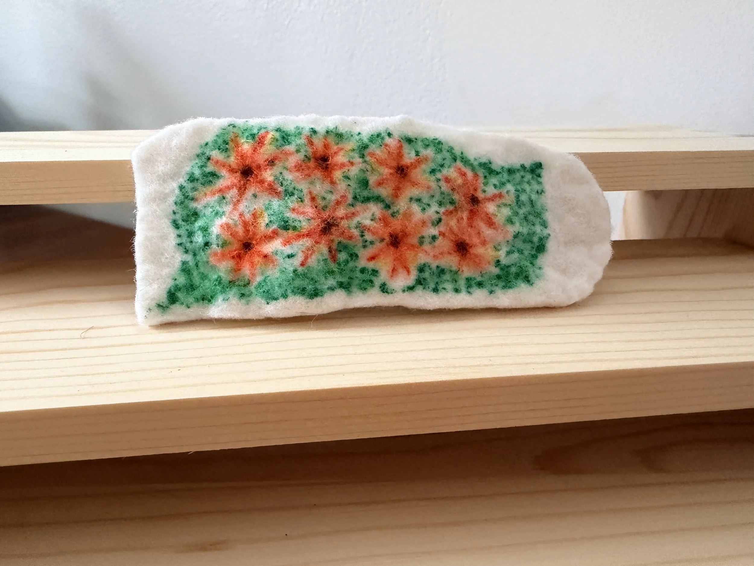 Orange Wildflower Barrette