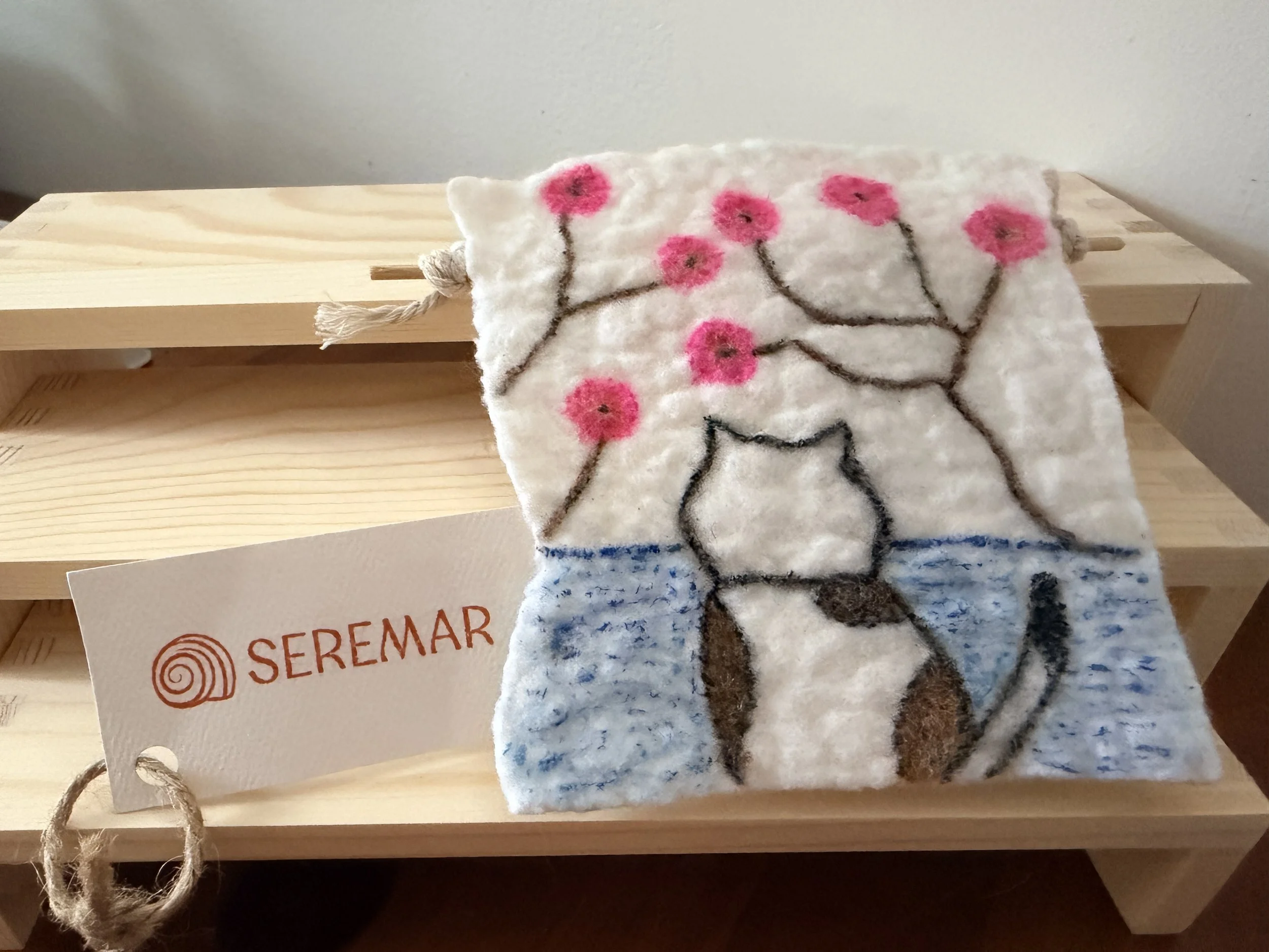 Cat & Cherry Blossoms Mini Mural
