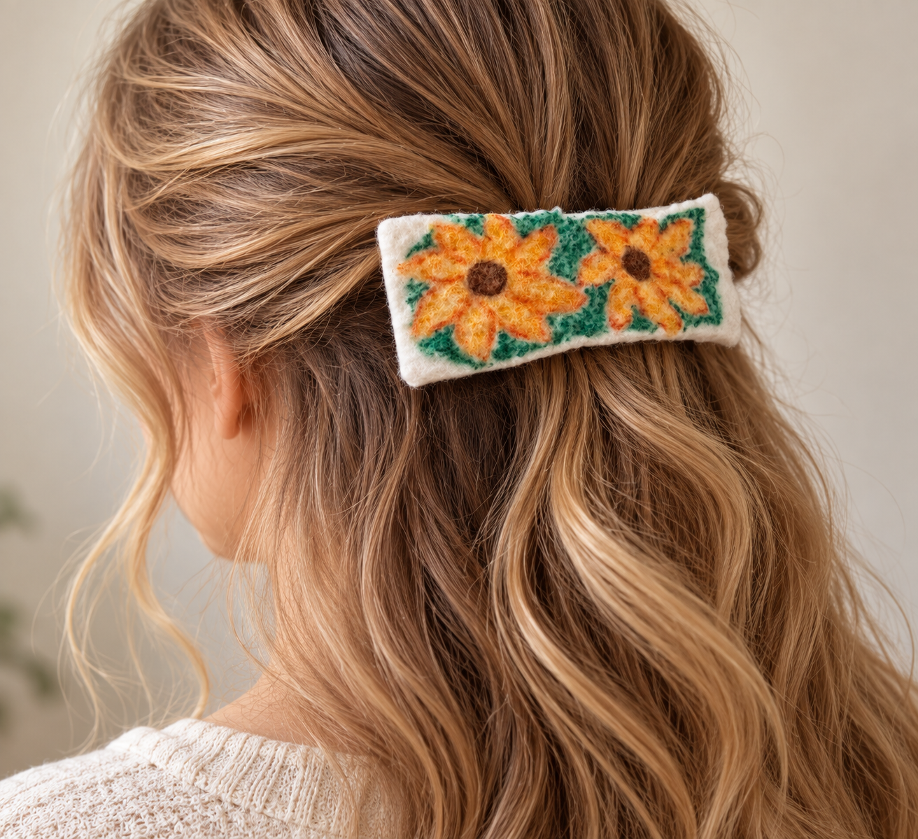 Yellow Wildflower Barrette