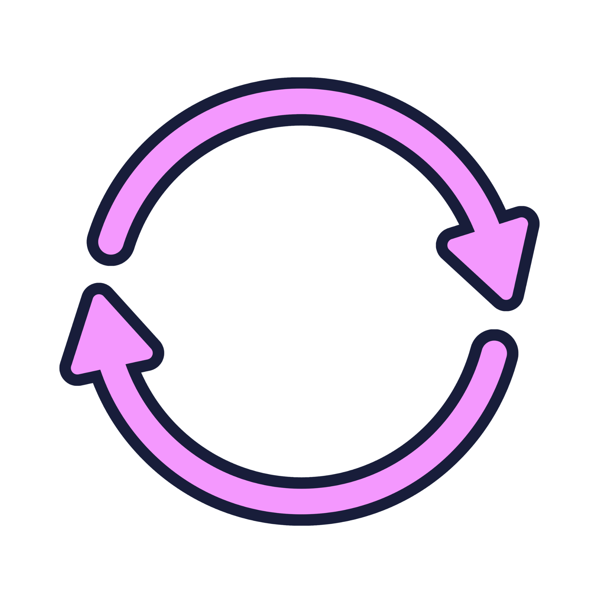 pink refresh arrows