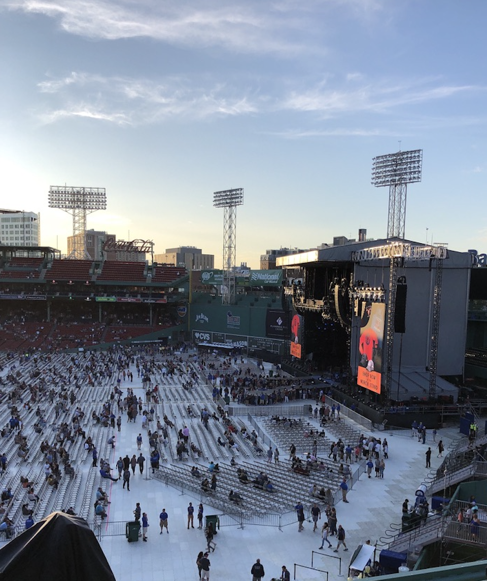 Fenway Park configured for a large outdoor concert