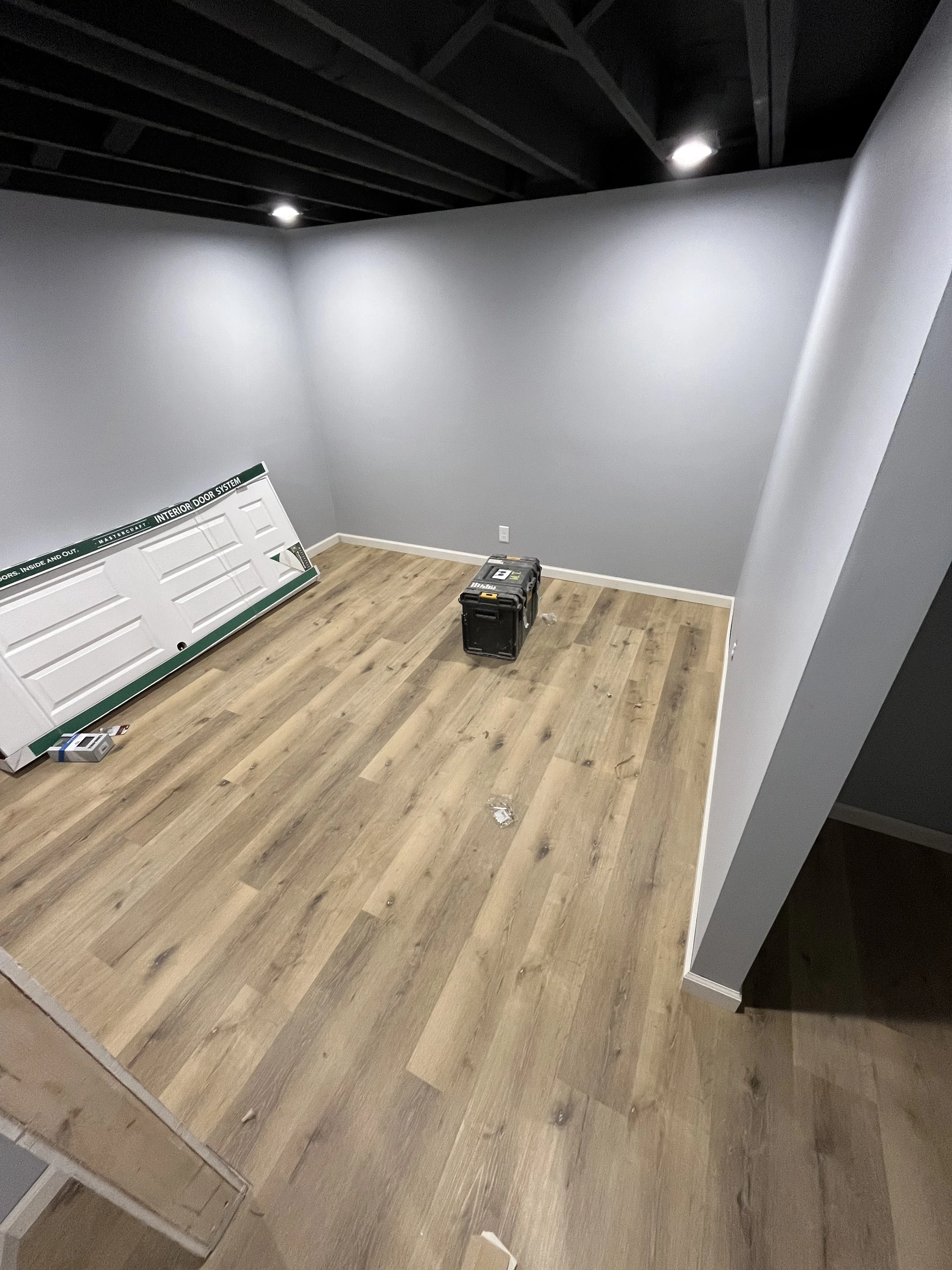 Office in the basement.