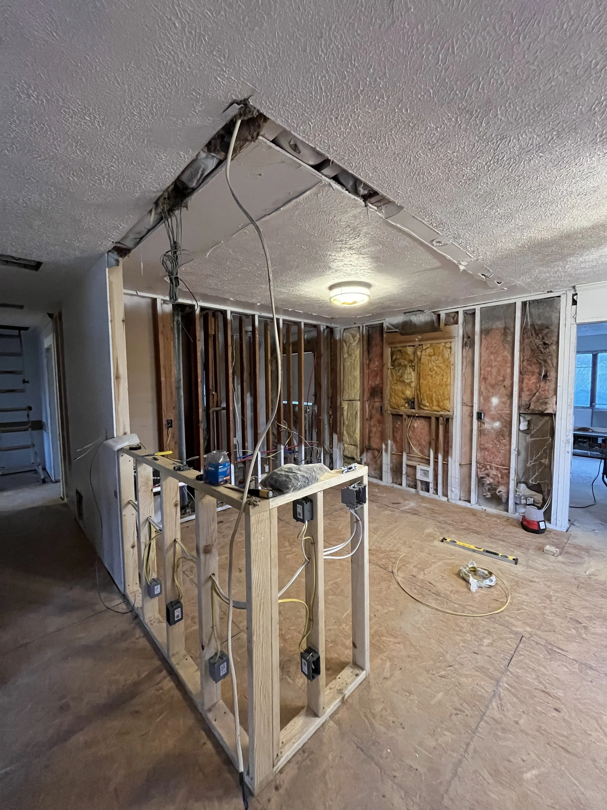 New kitchen knee wall. (aka a half wall)