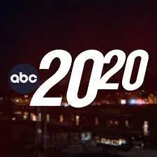 ABC 20/20 logo in front of a cityscape at night