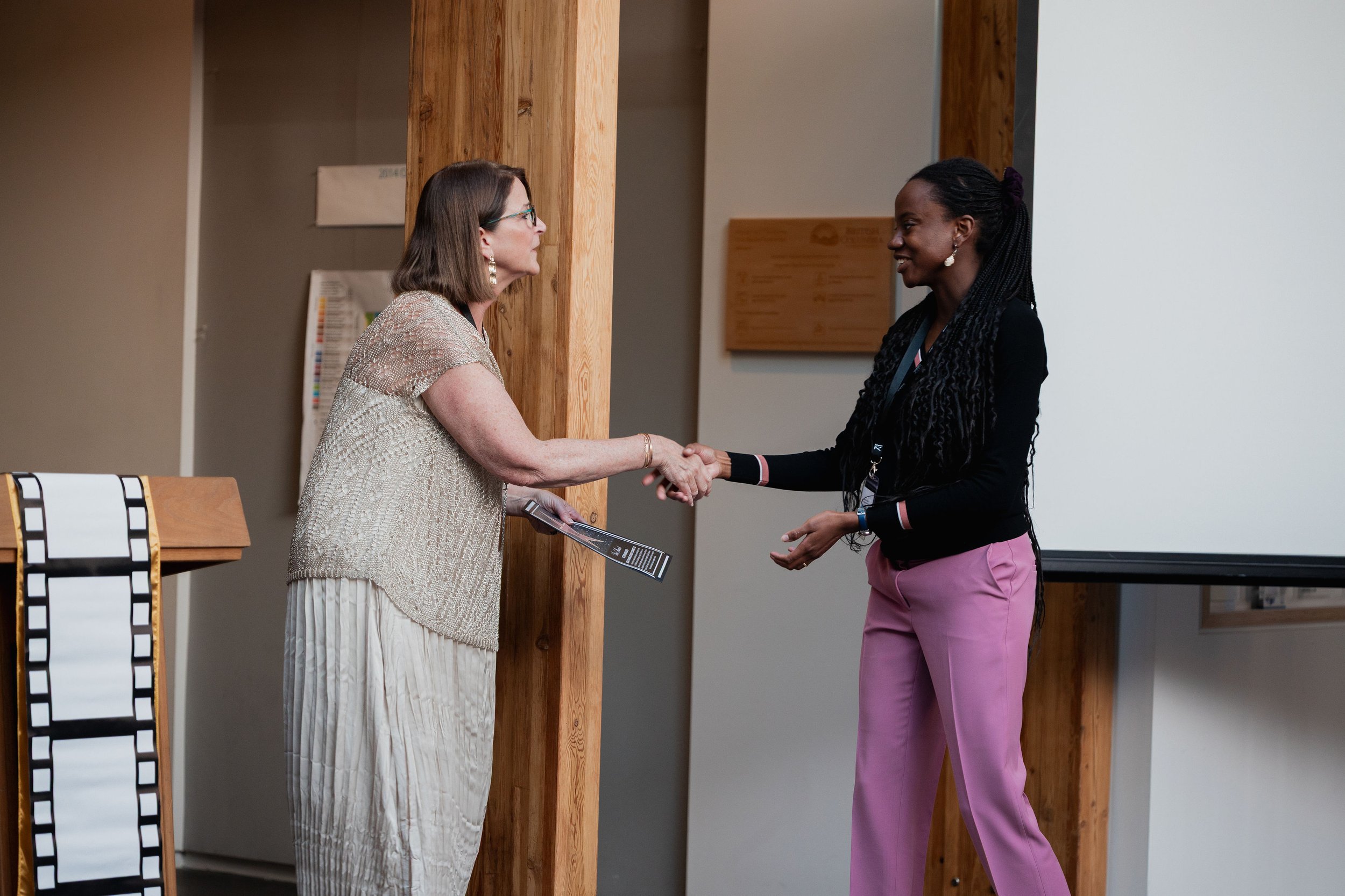 Mayor Linda Buchanan and Victoria Nwabuisi