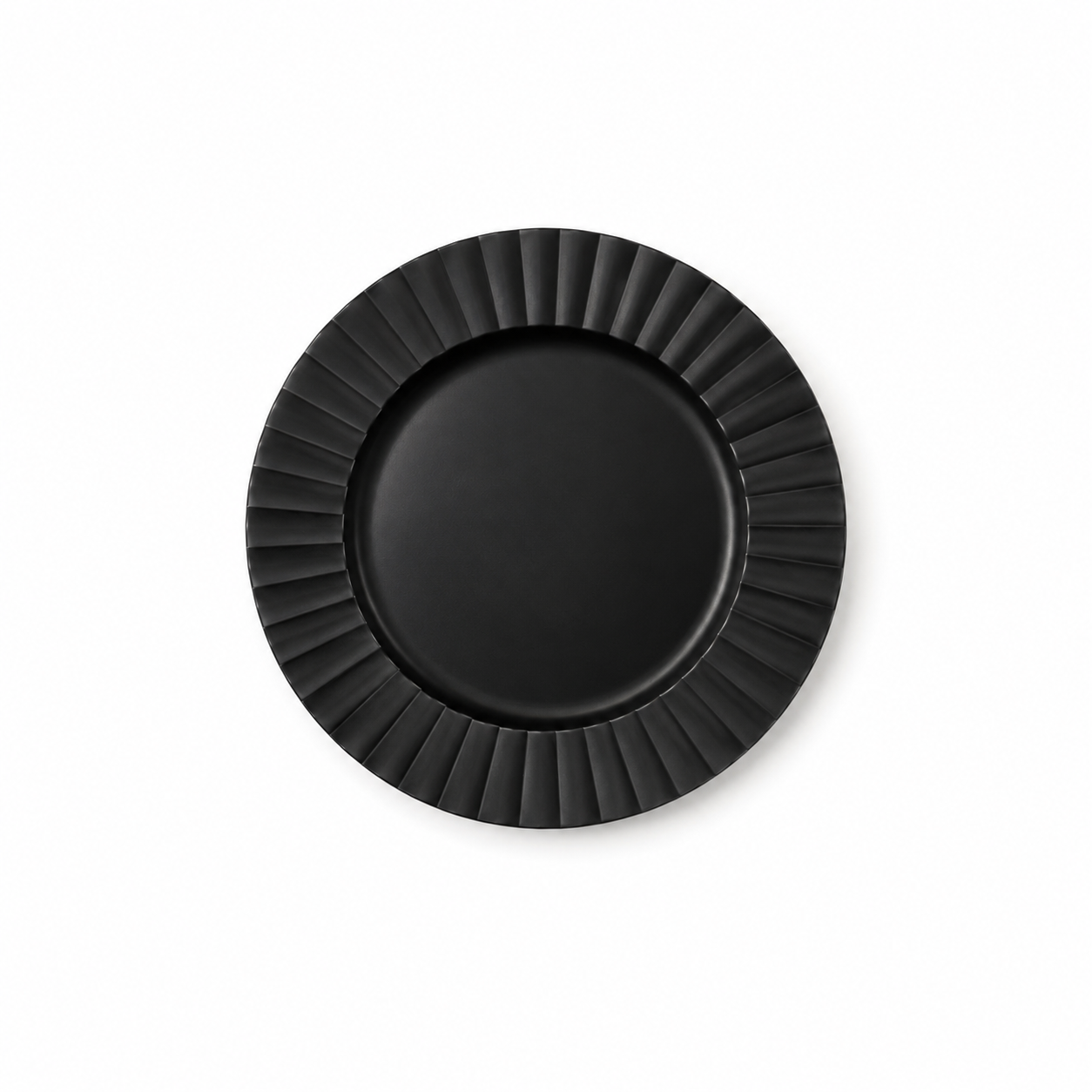 Black Fluted Charger Plate