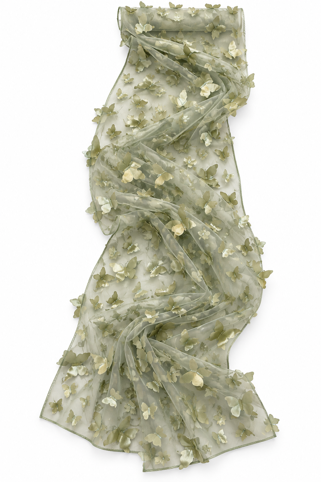 Sage Butterfly Table Runner