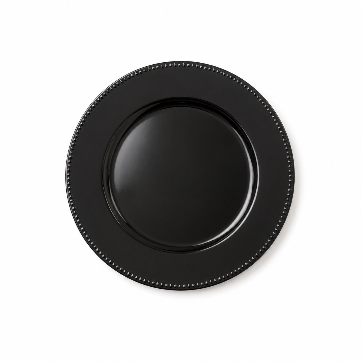 Black Beaded Charger Plate