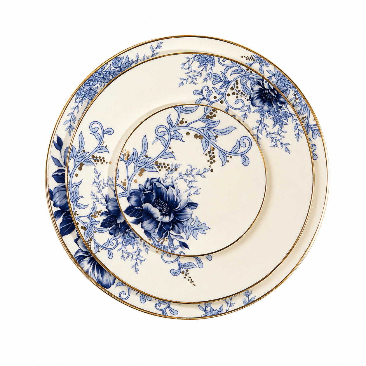 Cobalt Bloom Dinnerware Set