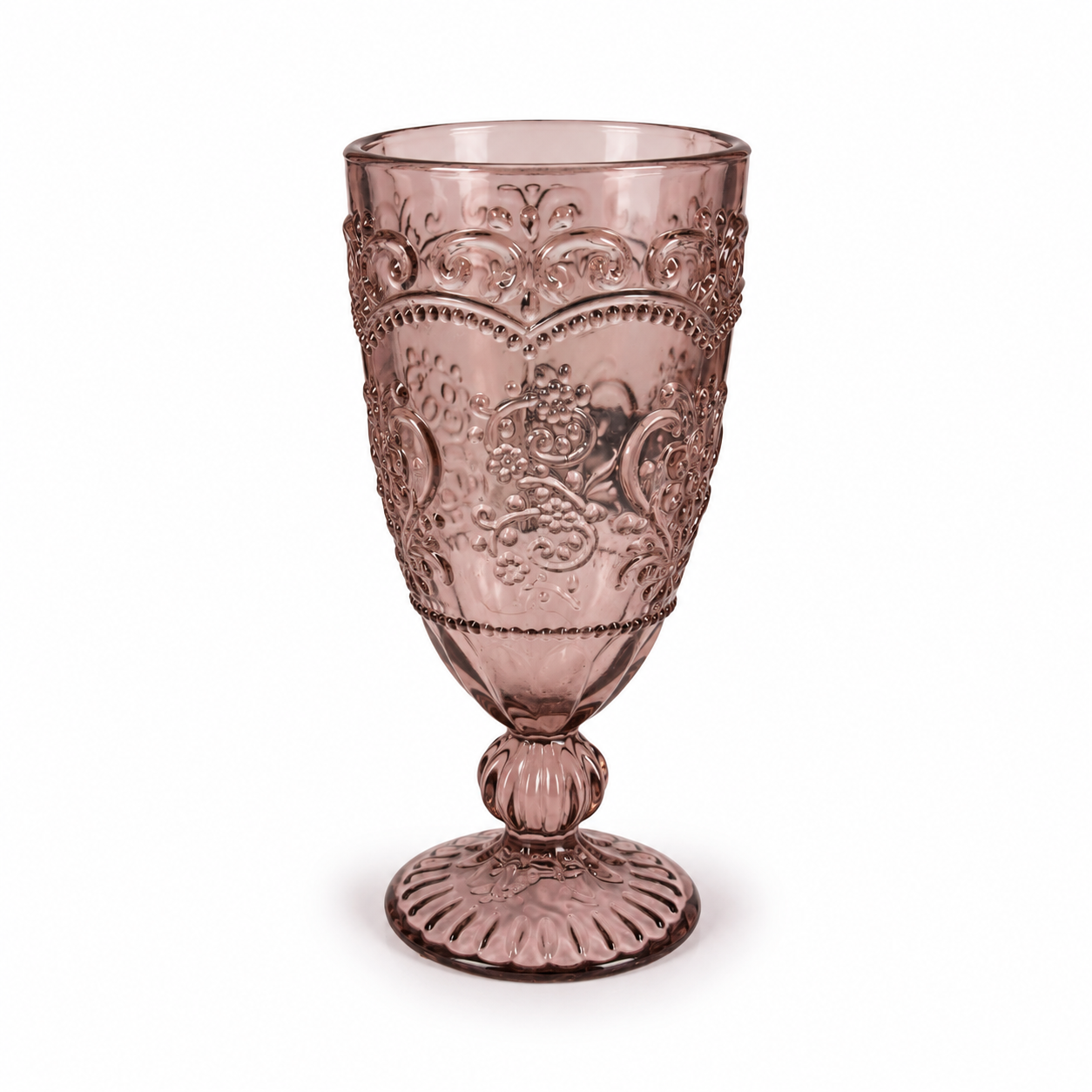 Blush Scrollwork Goblet