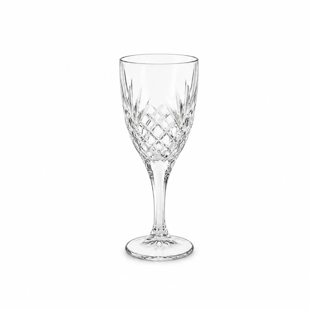 Clear Cut-Glass Goblet