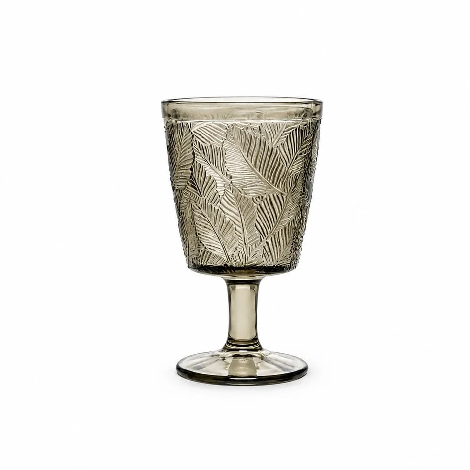 Sage Green Leaf Goblet