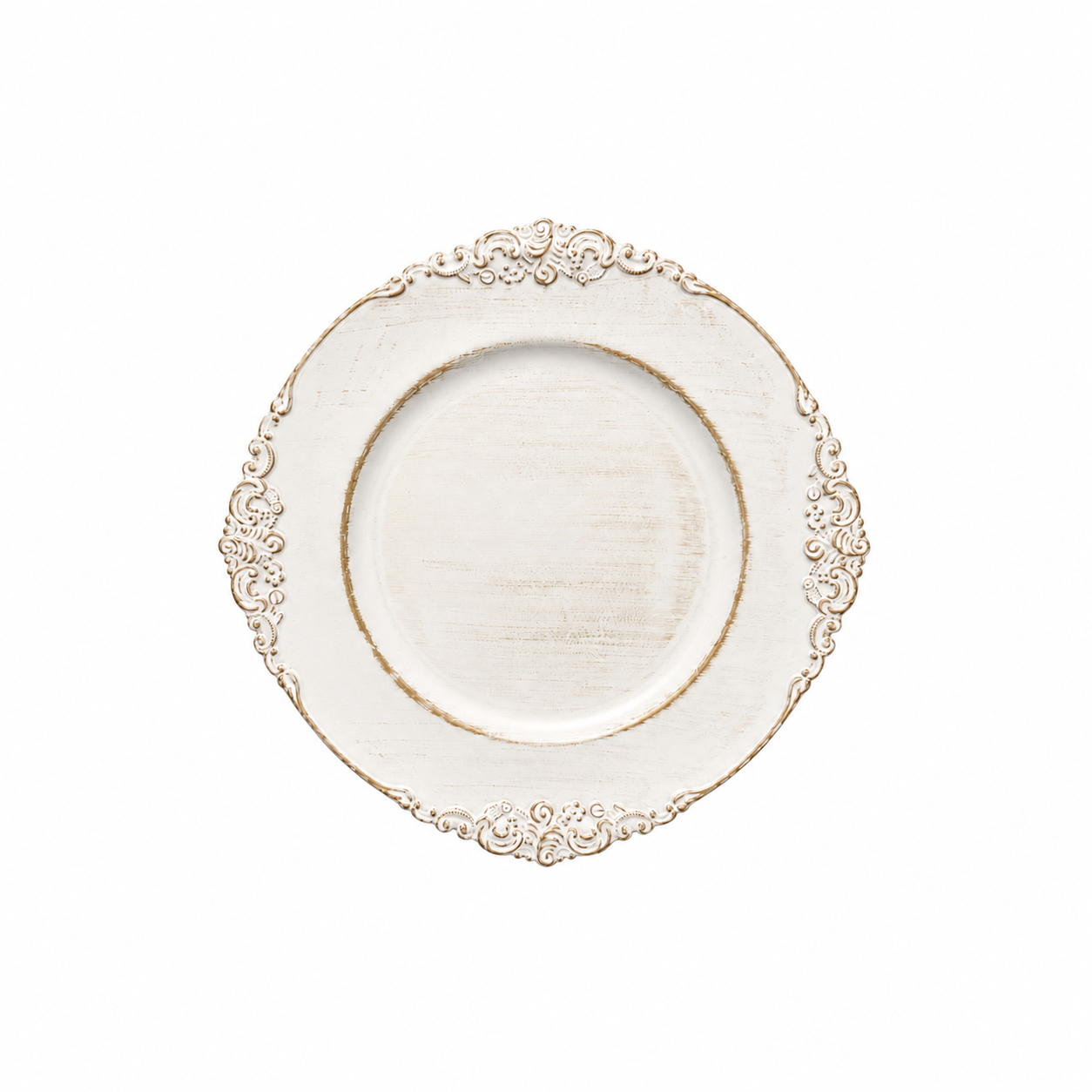 Antique Ivory Charger Plate