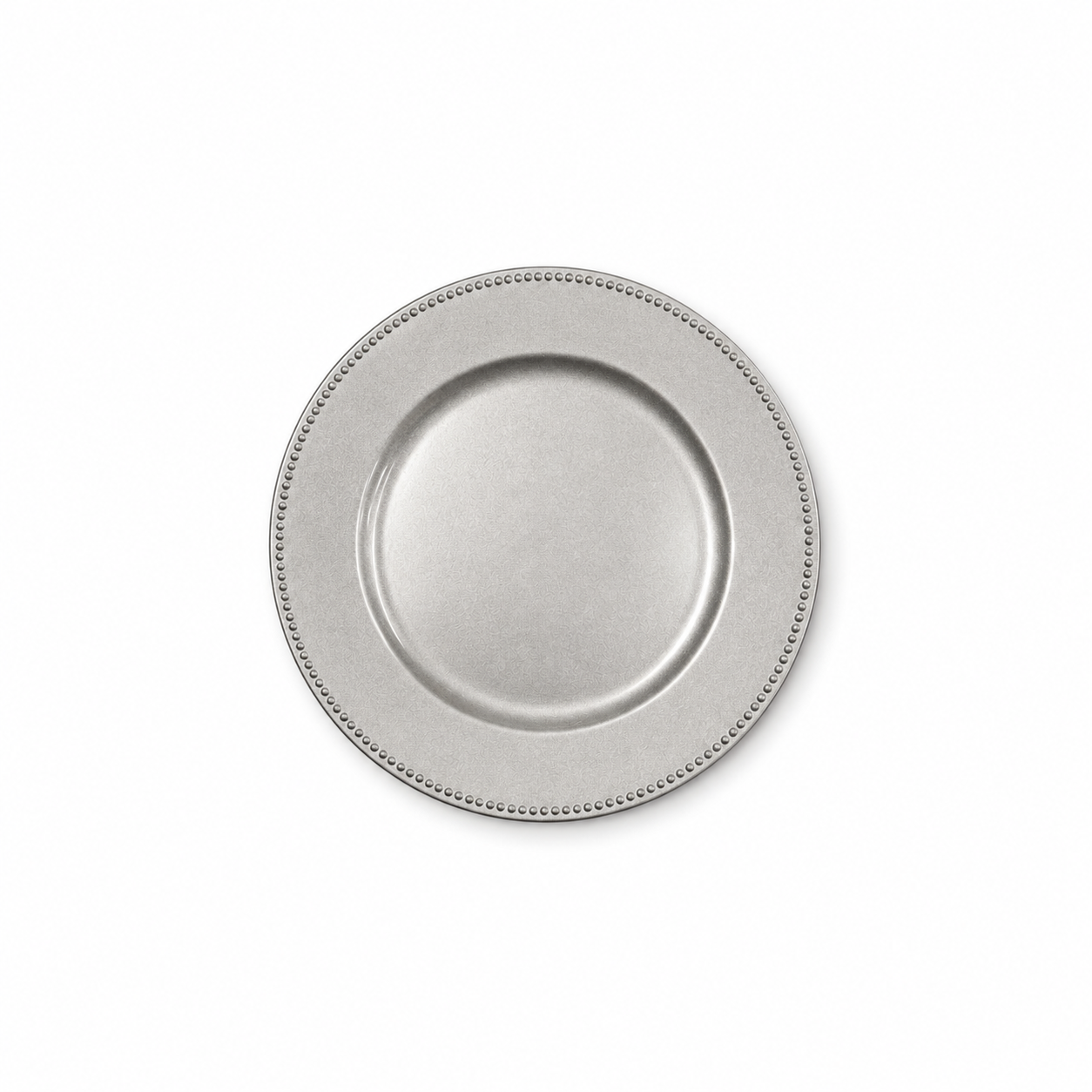 Silver Beaded Charger Plate
