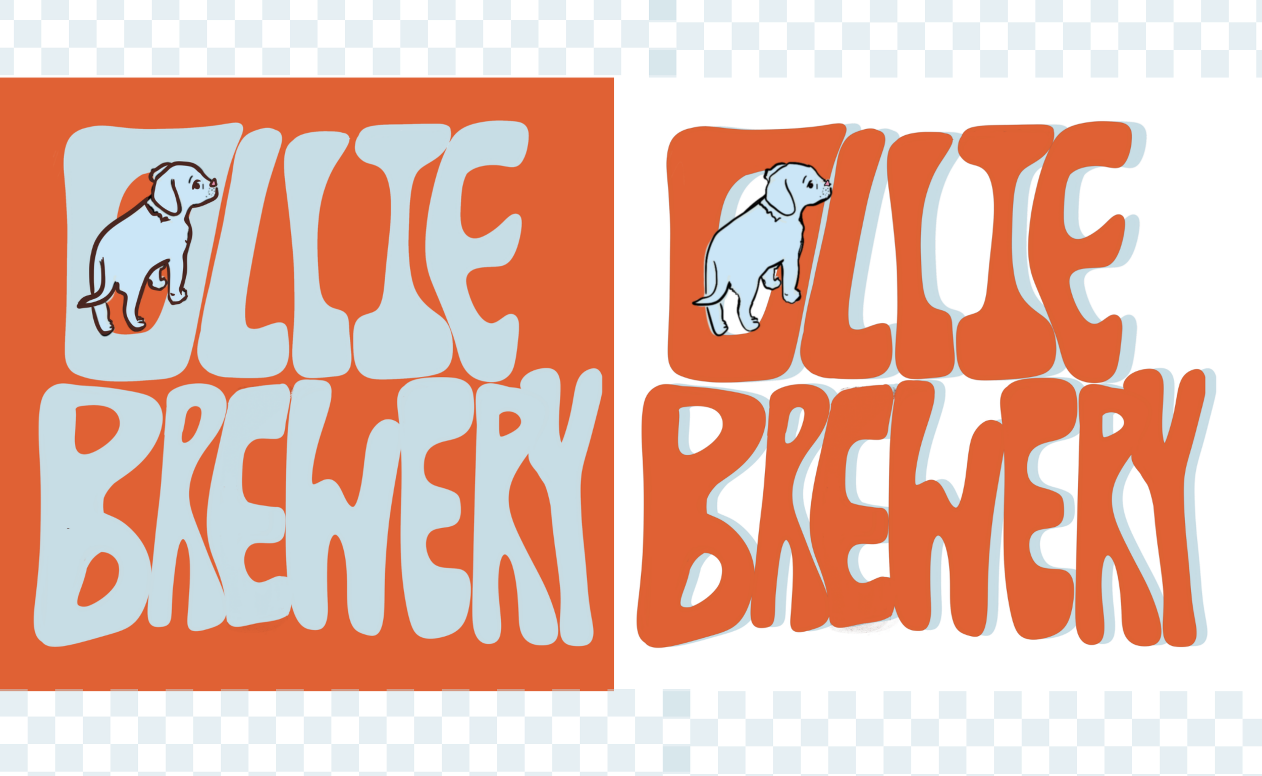 Colorful graphic with stylized text that says 'Love' and a cartoon drawing of a puppy.