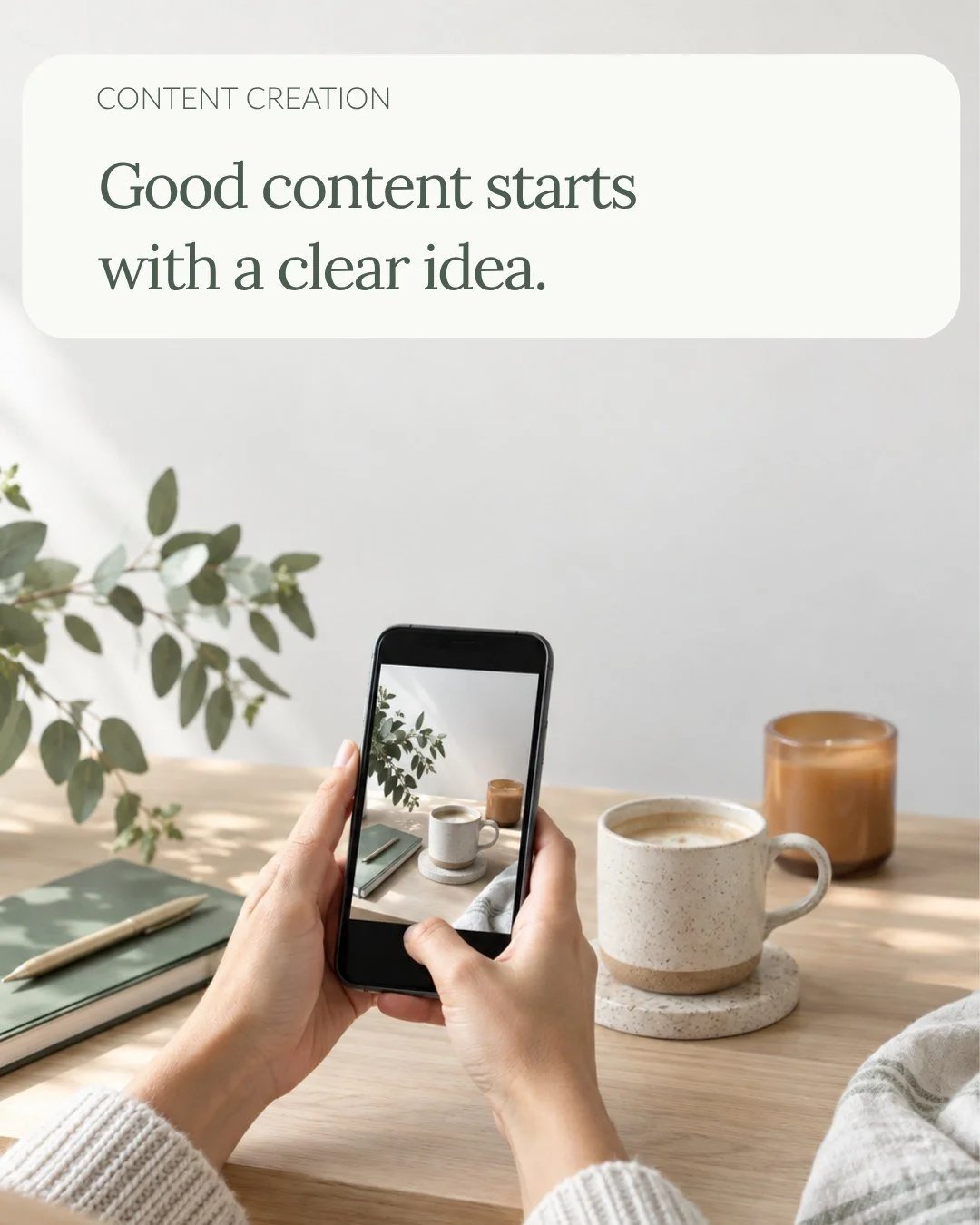 Content creation tip: stop waiting until you have time to &ldquo;make content&rdquo;.

Start capturing what is already happening in your business.

Next time you are working, film a few short clips of:

&bull; Your workspace
&bull; Part of your proce