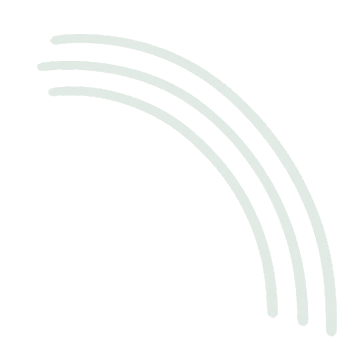 Neon Wi-Fi signal icon with three curved lines on a black background.
