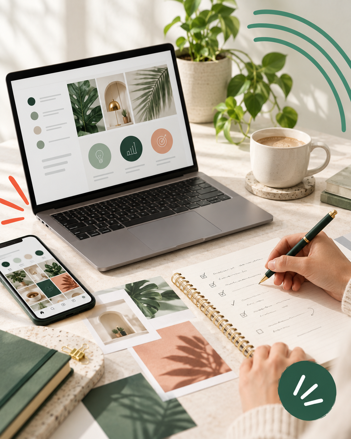 Social media strategy and content planning workspace — Tallo House digital marketing