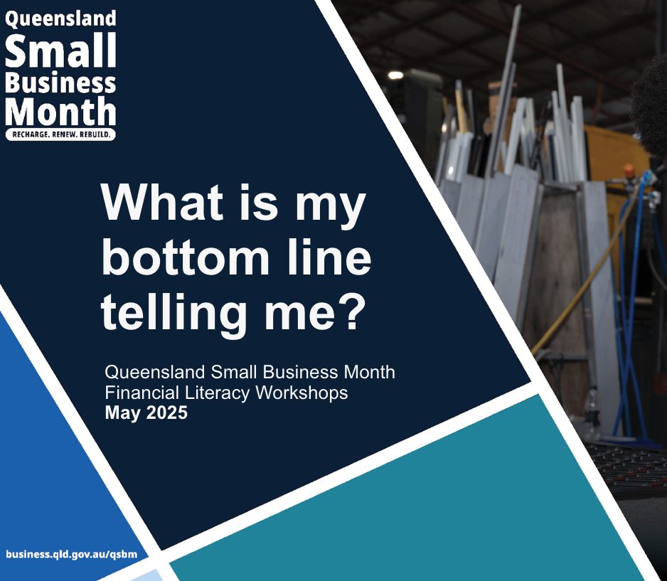 front cover of presentation - with the words What is my bottom line telling me?