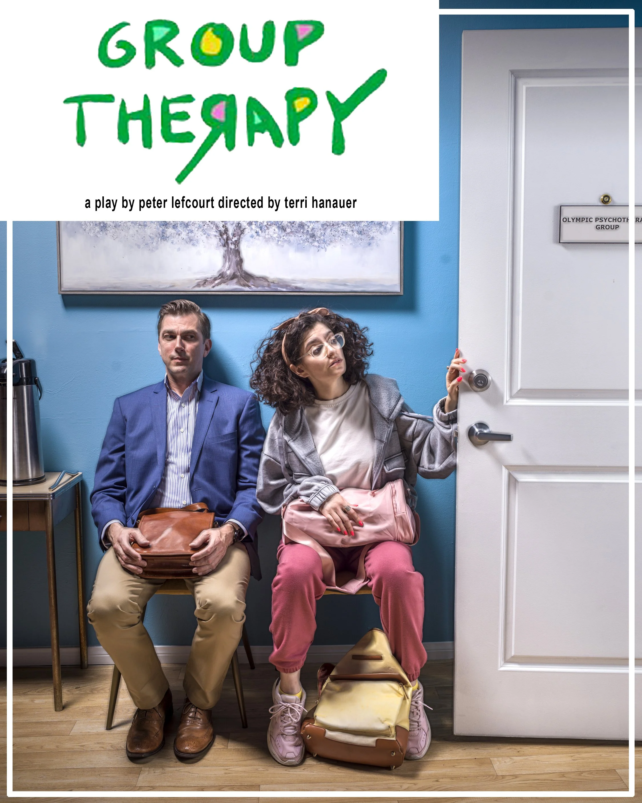 Marnina Schon Andy Hoff Group Therapy, a serious comedy by Peter Lefcourt, at the Theatre 68 Arts Complex