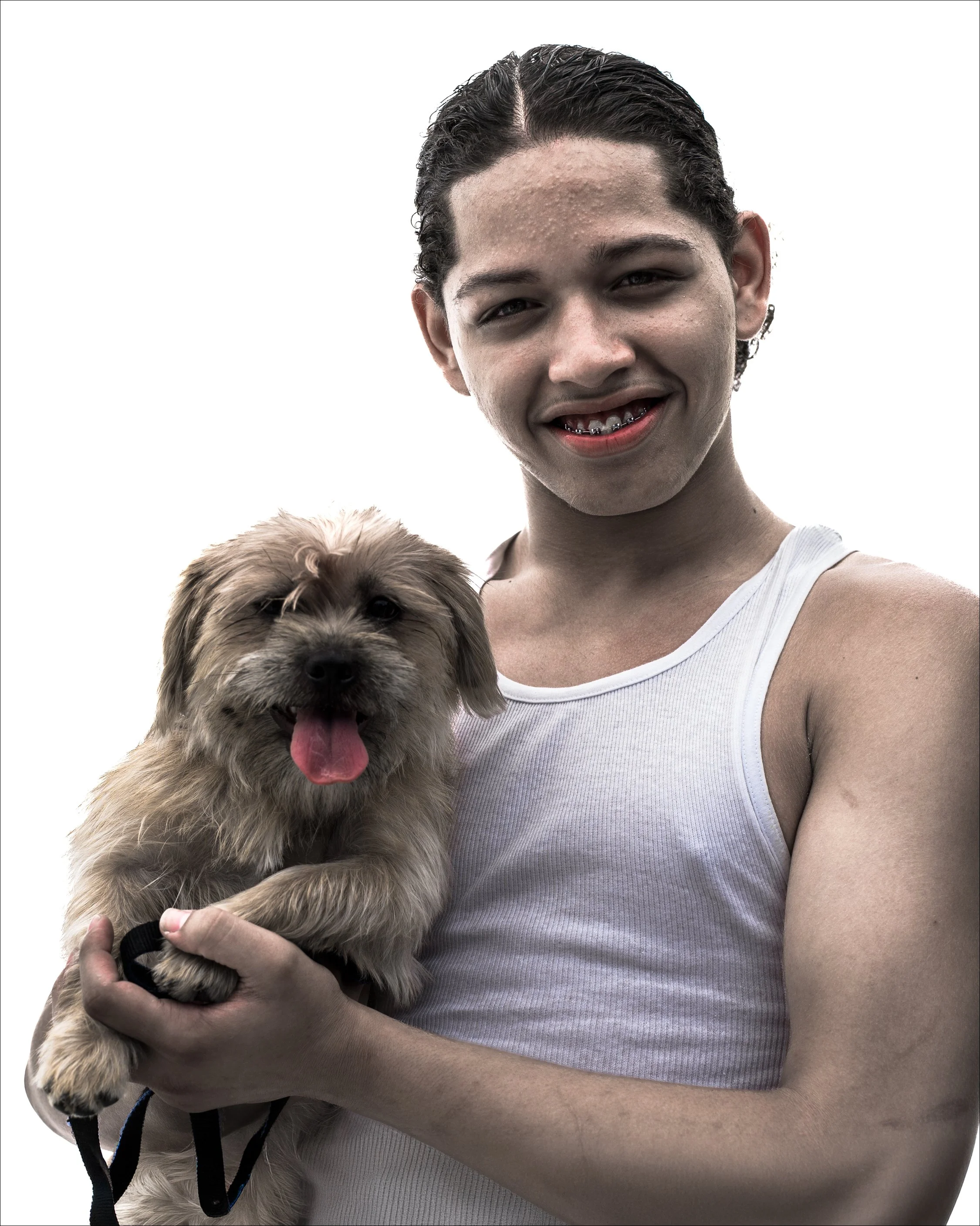 Bronx New York Family Kids portraits youth with dog
