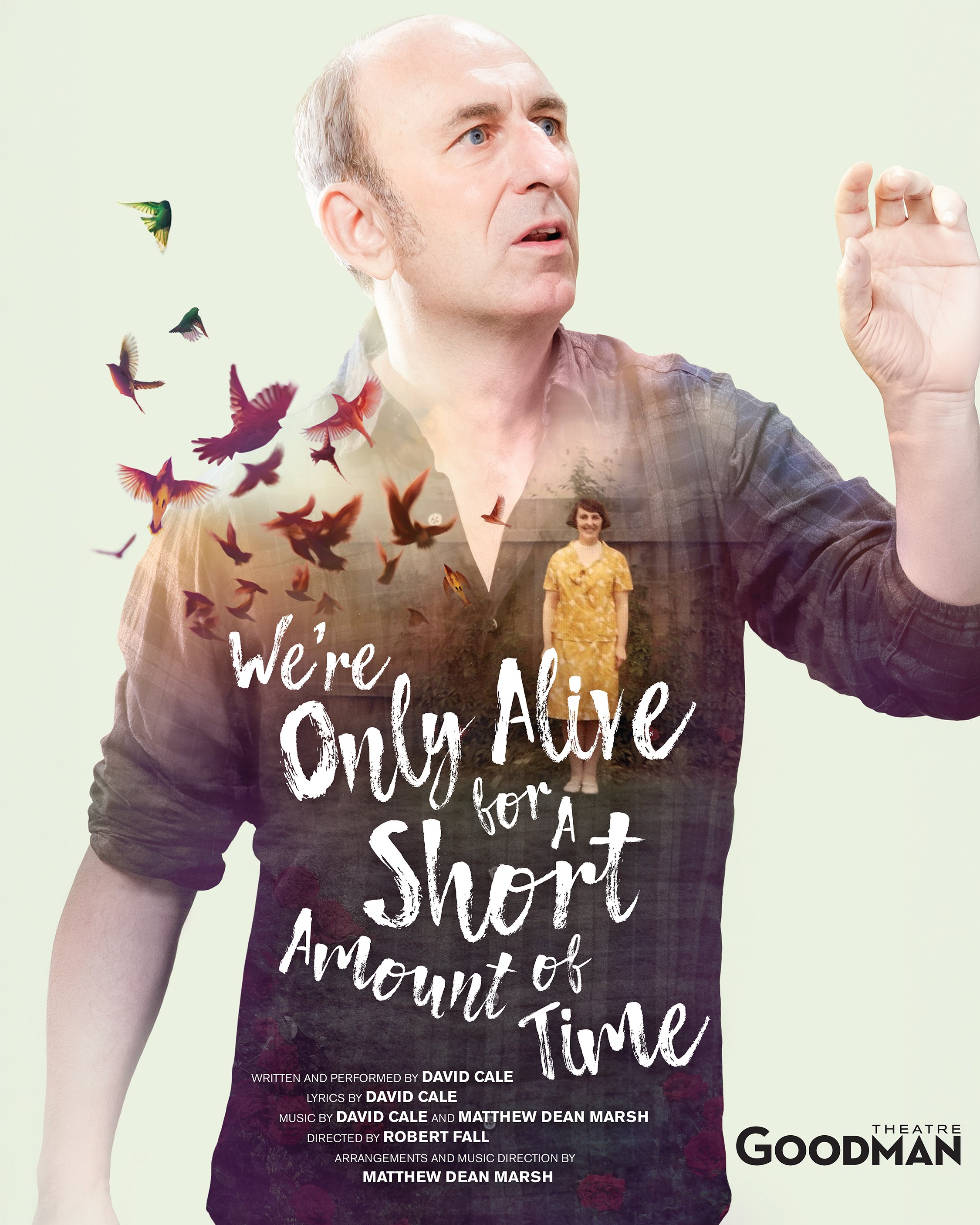 David Cale is an award winning performance artist playwright songwriter  and actor based in New York City monologist playwright songwriter and actor Obie Award-winning Lillian Goodman Theatre Chicago We're Only Alive for a Short Amount of Time at the