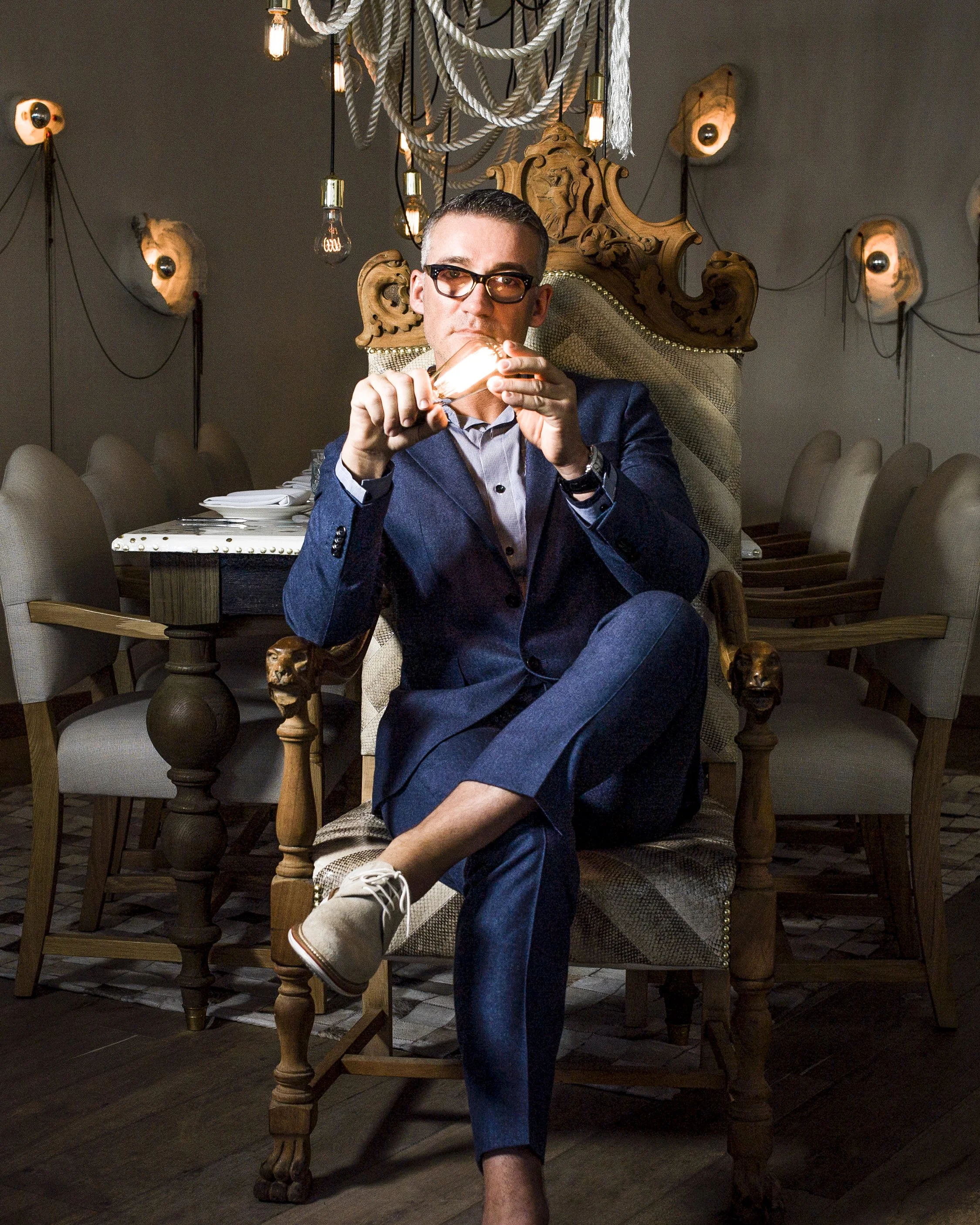 Thomas Schoos German American interior designer Born and raised in Neuerburg Germany Schoos Design is a leading LA-based hospitality design firm  Tao Asian Bistro in Manhattan residences designed by Schoos include the homes of celebrities Ashlee Simp