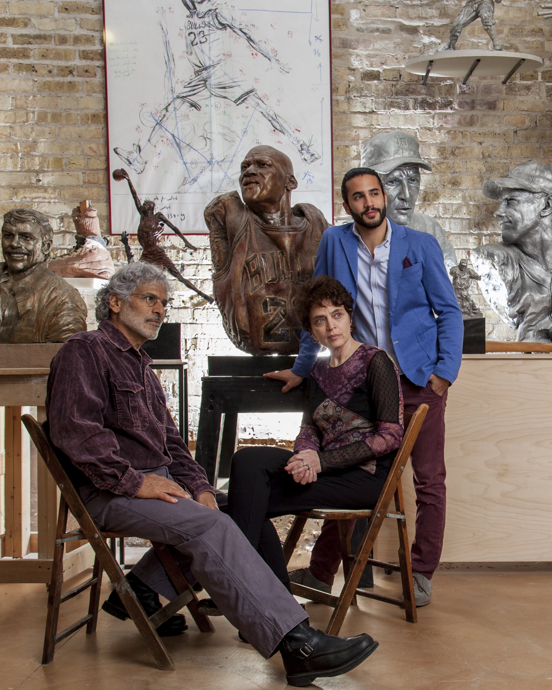 Julie Rotblatt Amrany and Omri Amrany American painter and sculptor Lakers Kobe Bryant Michael Jordan Chicago Bulls sculpture
