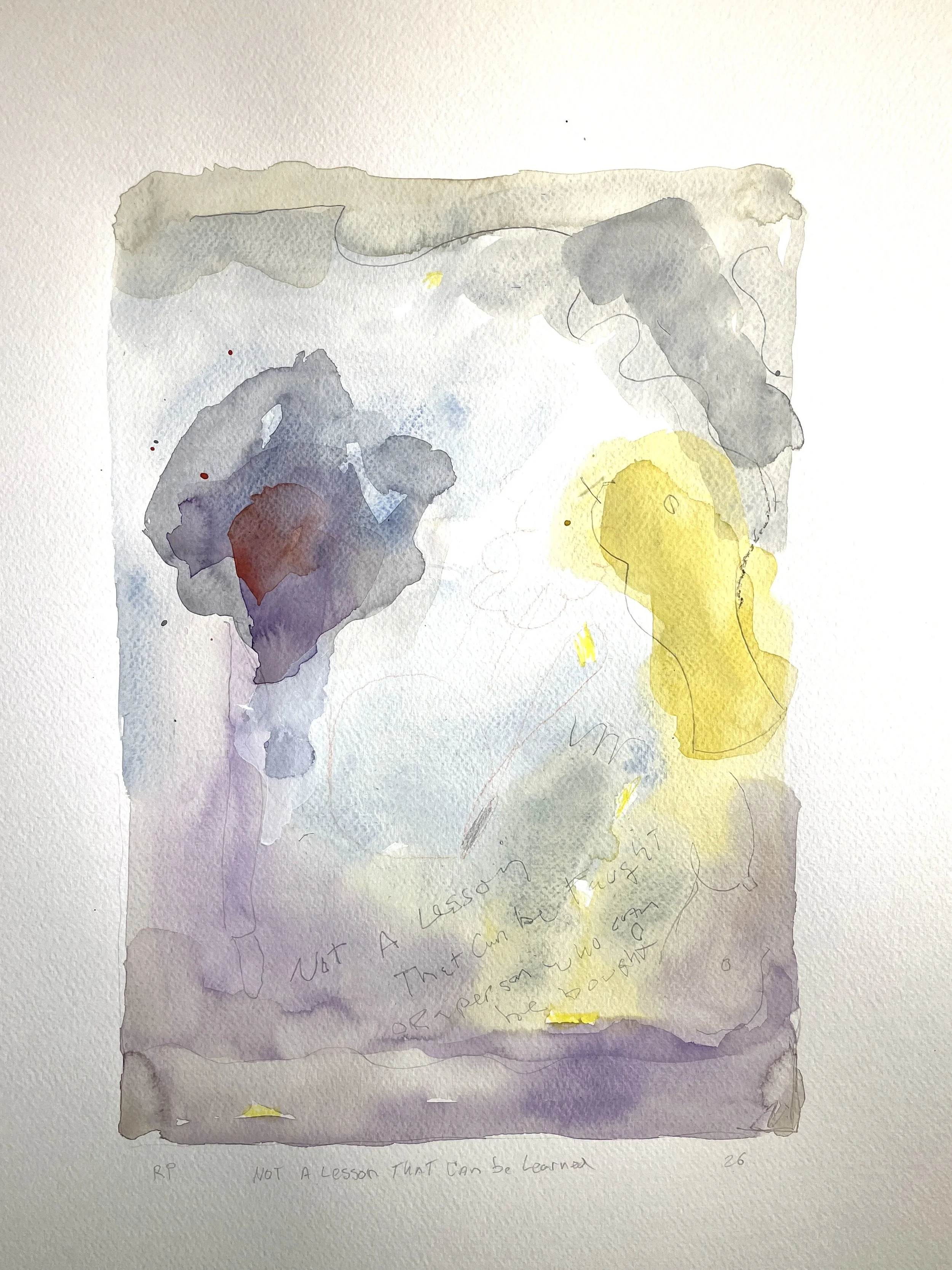 A Lesson That Can't Be Learned, Watercolor and Graphite, 14 x 10", 2026