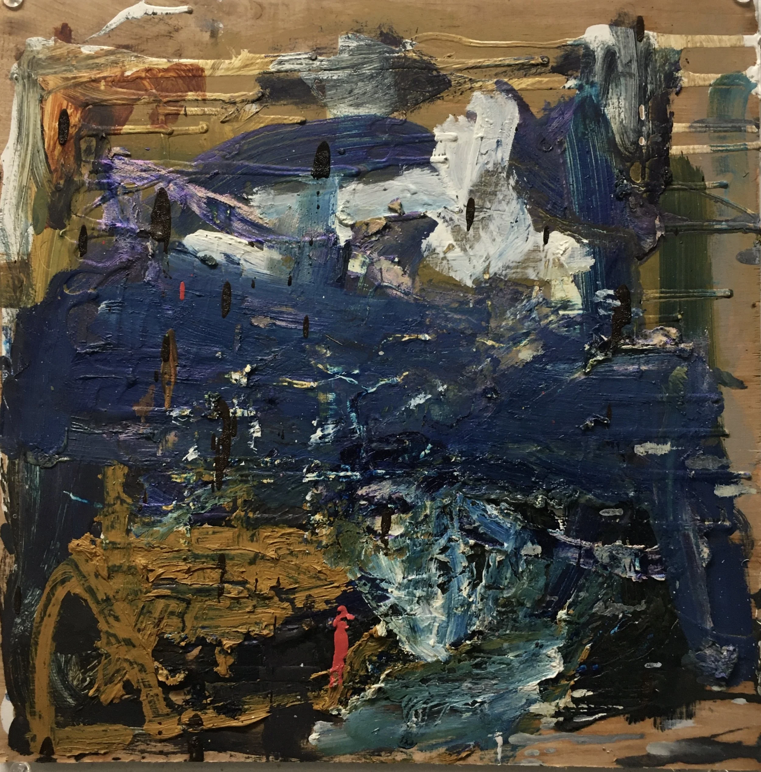 Small Abstraction, 12 x 12, Oil on Board, 2019