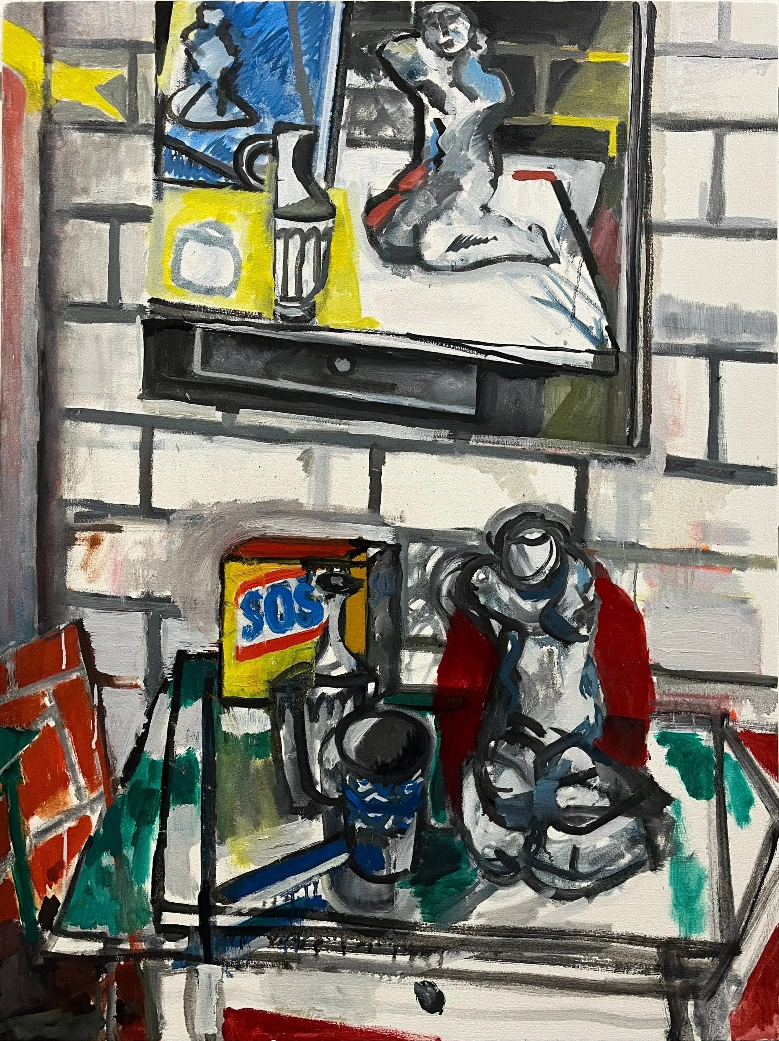 SOS, 40 x 36",  Oil on Canvas, 2026